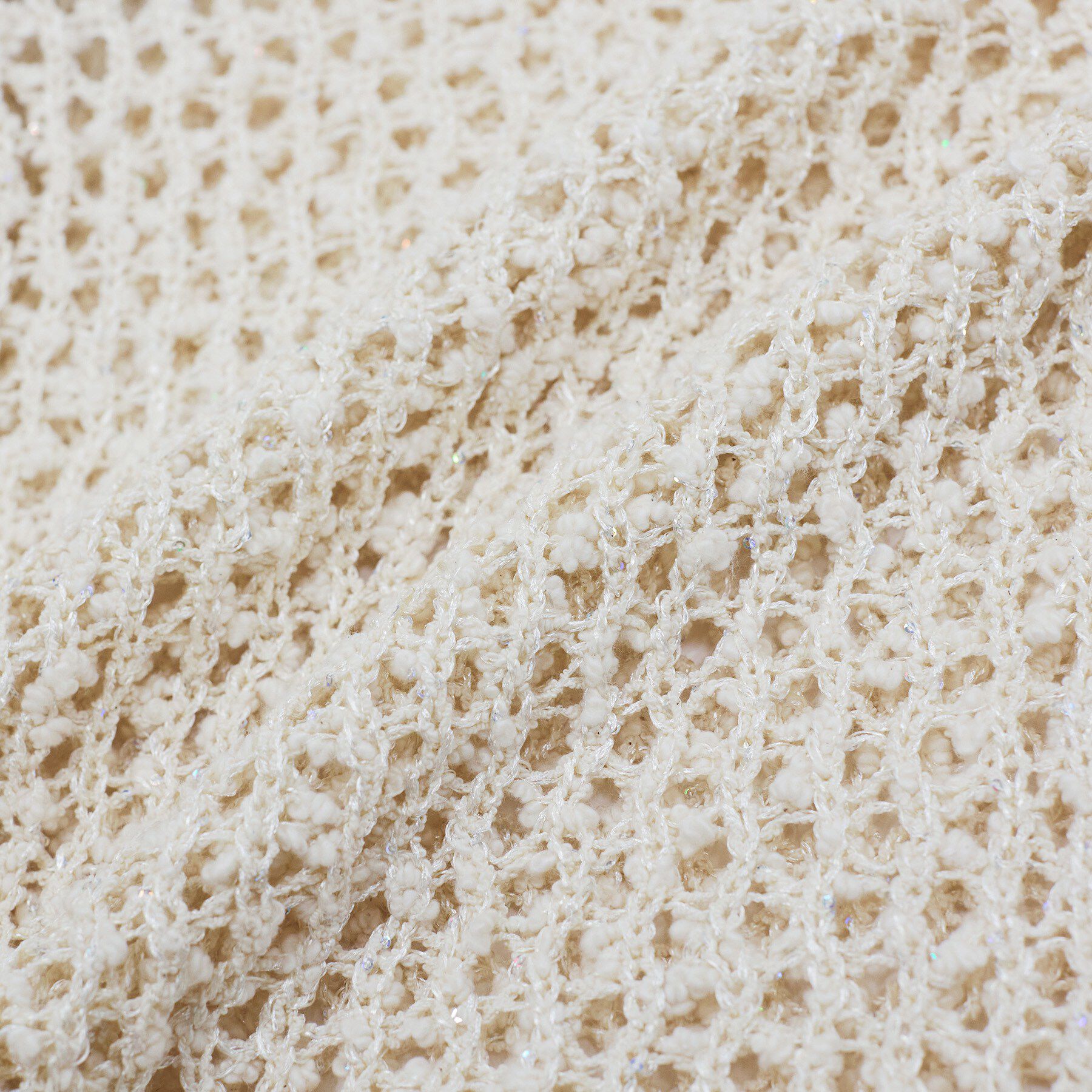 INDIVI「【洗える／ラメ混／5分袖】イタリア糸ファンシーヤーンニット」|ニット・セーター|