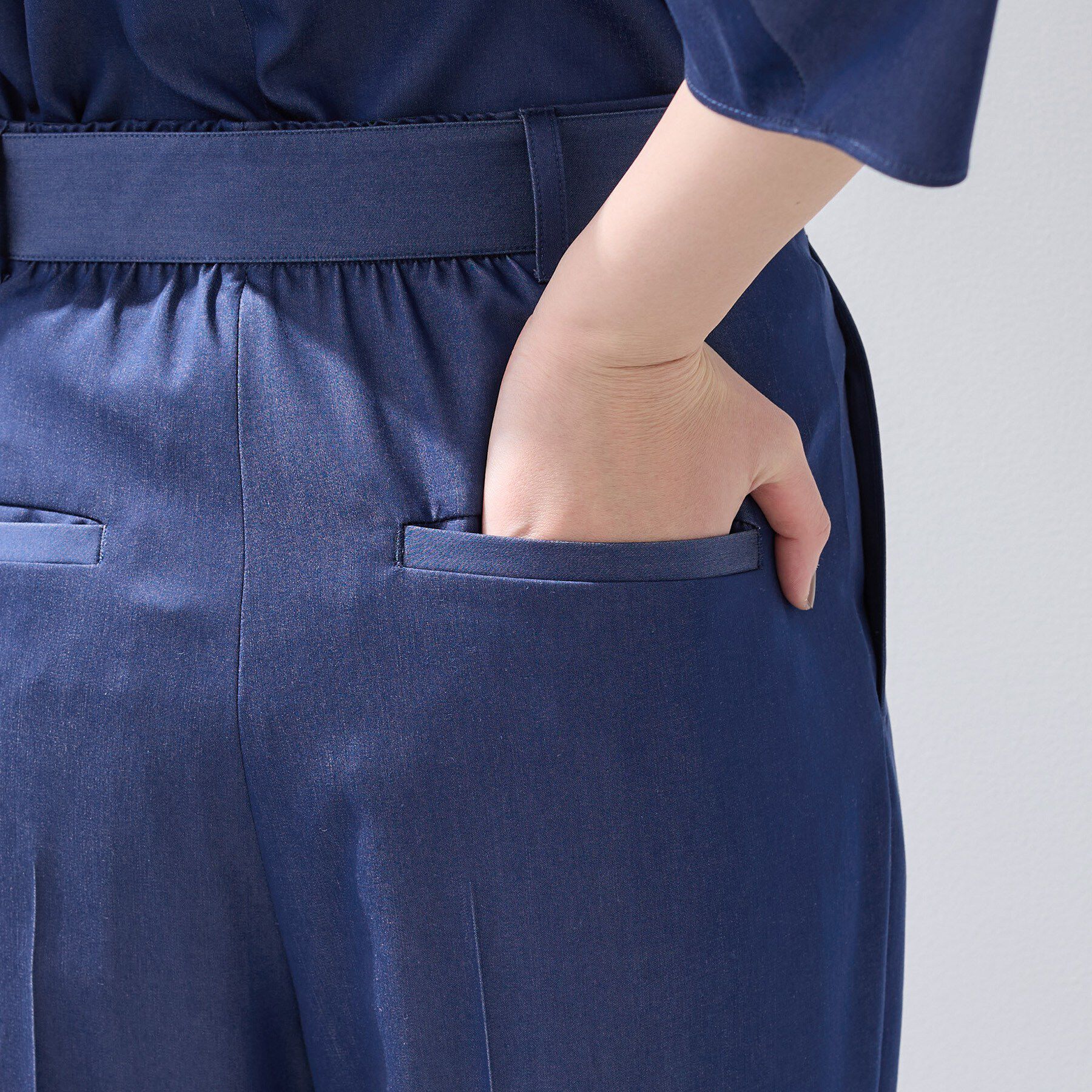 INDIVI「【洗える／UVケア／SETUP可能】デニムライクテーパードパンツ」|その他|