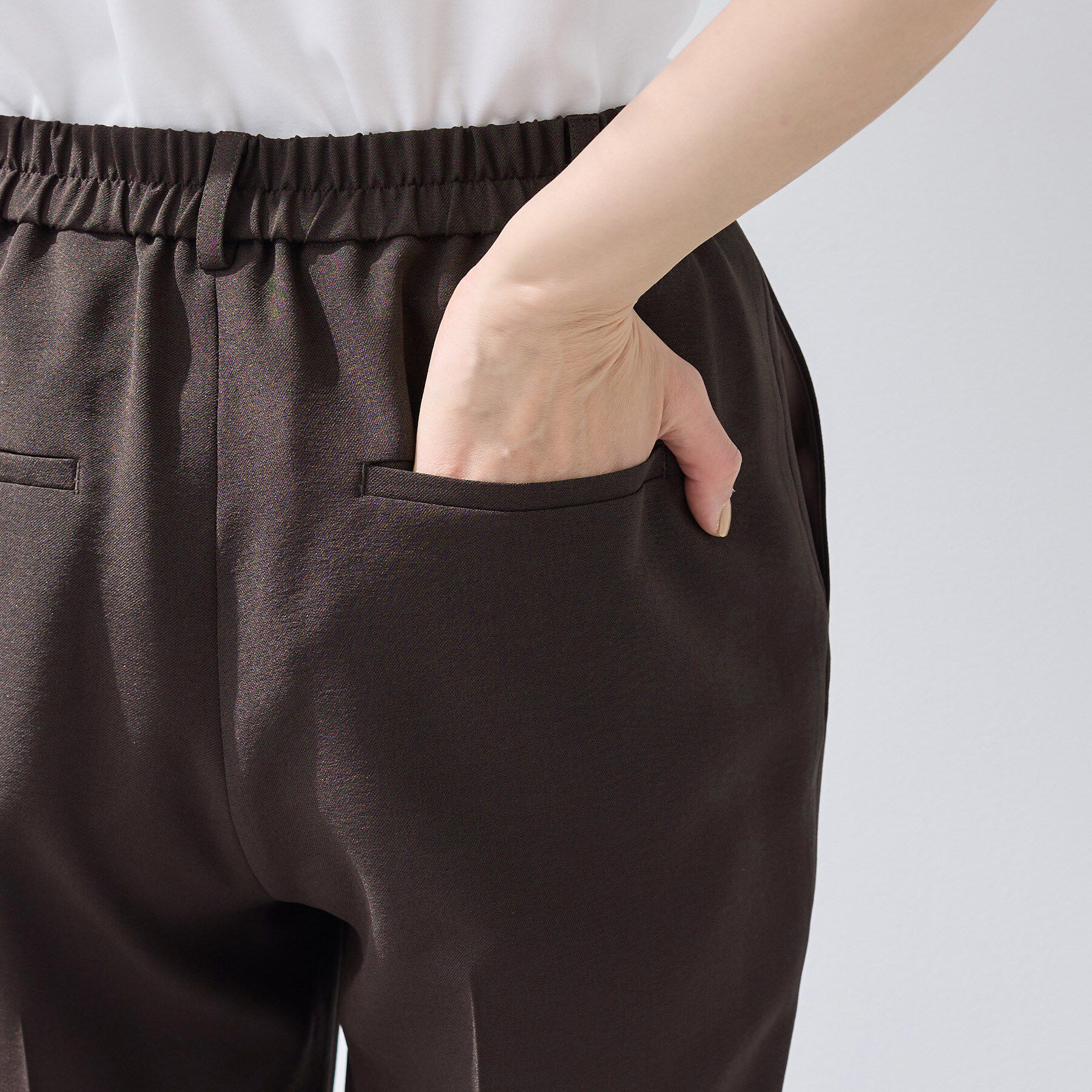 INDIVI「【洗える／UVケア／麻調】テーパードパンツ」|その他|