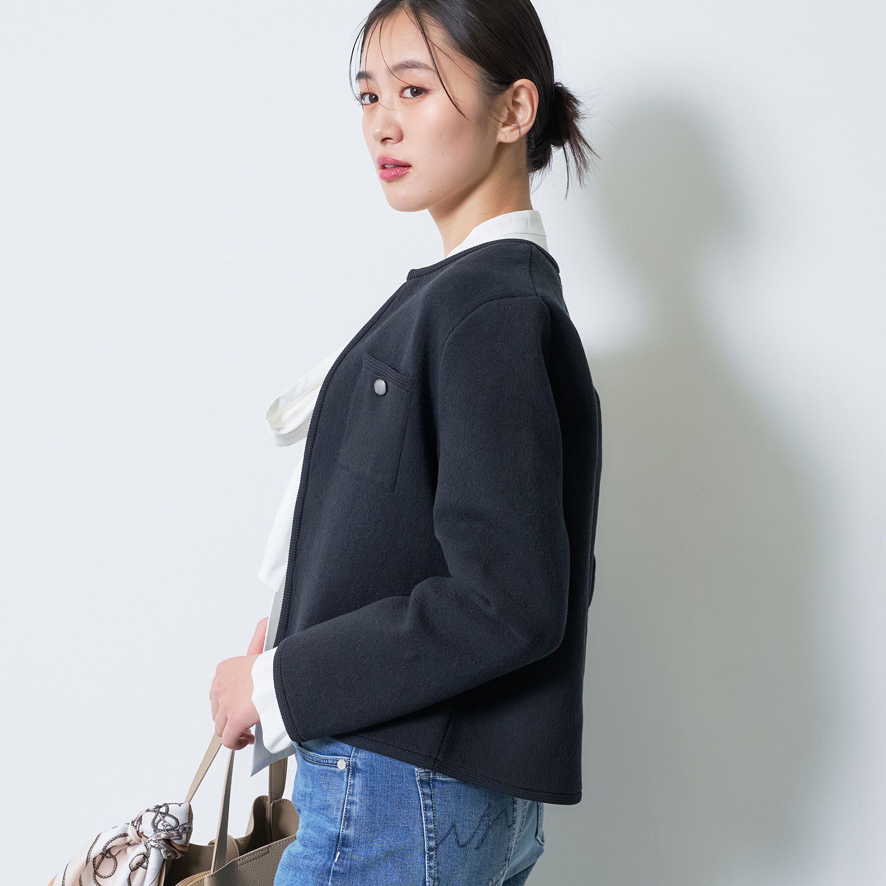 INDIVI「【軽量】ブークレジャケット ニットカーディガン」|カーディガン|