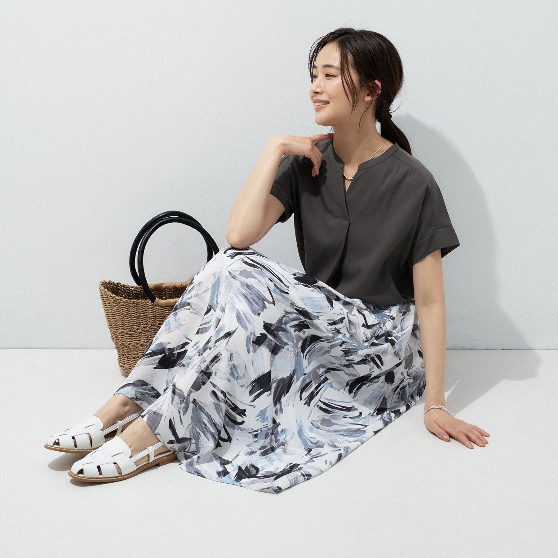 INDIVI「【洗える／SETUP可能】スキッパーブラウス」|シャツ・ブラウス|