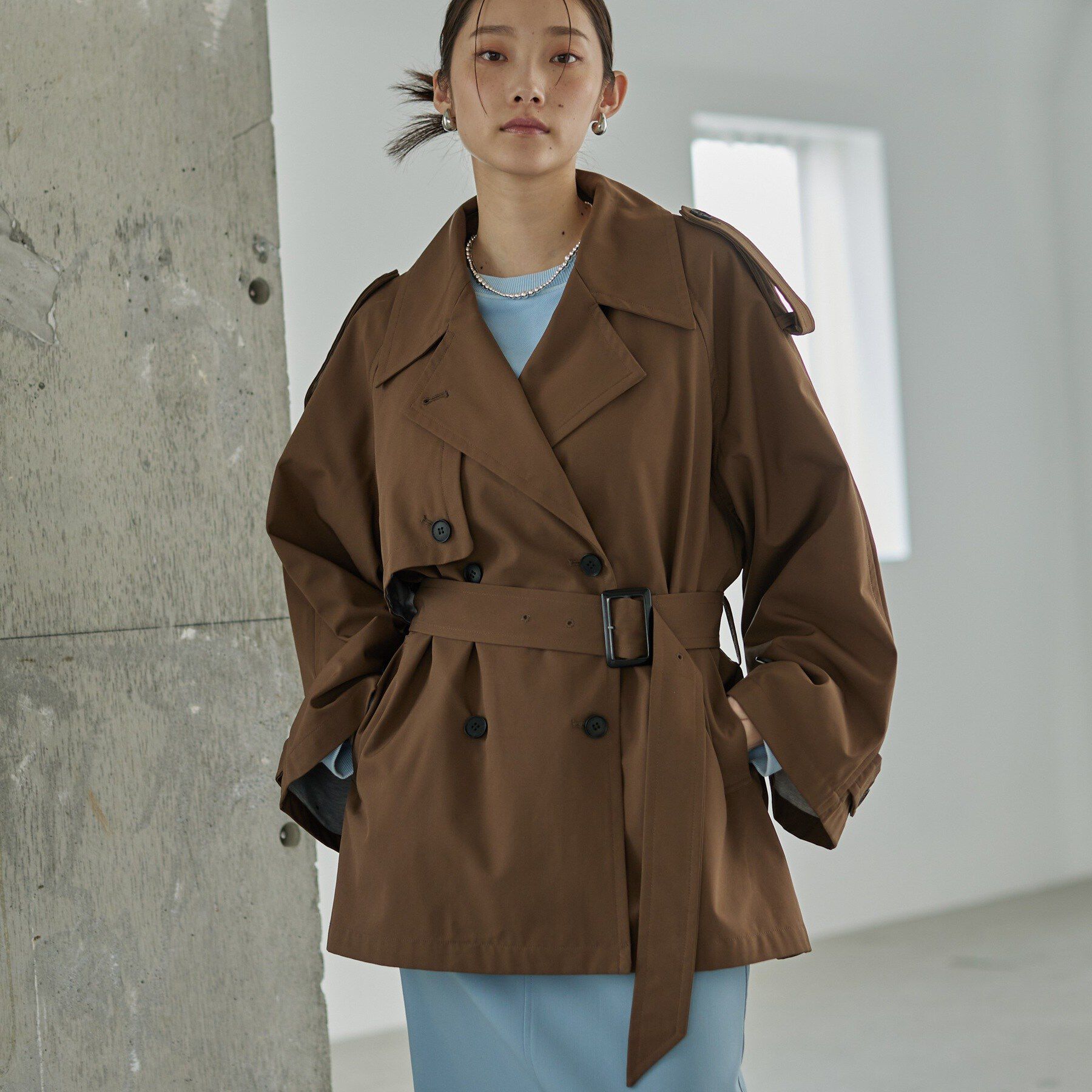 GALLEST「【撥水】ボンディングショートトレンチ」|トレンチコート|
