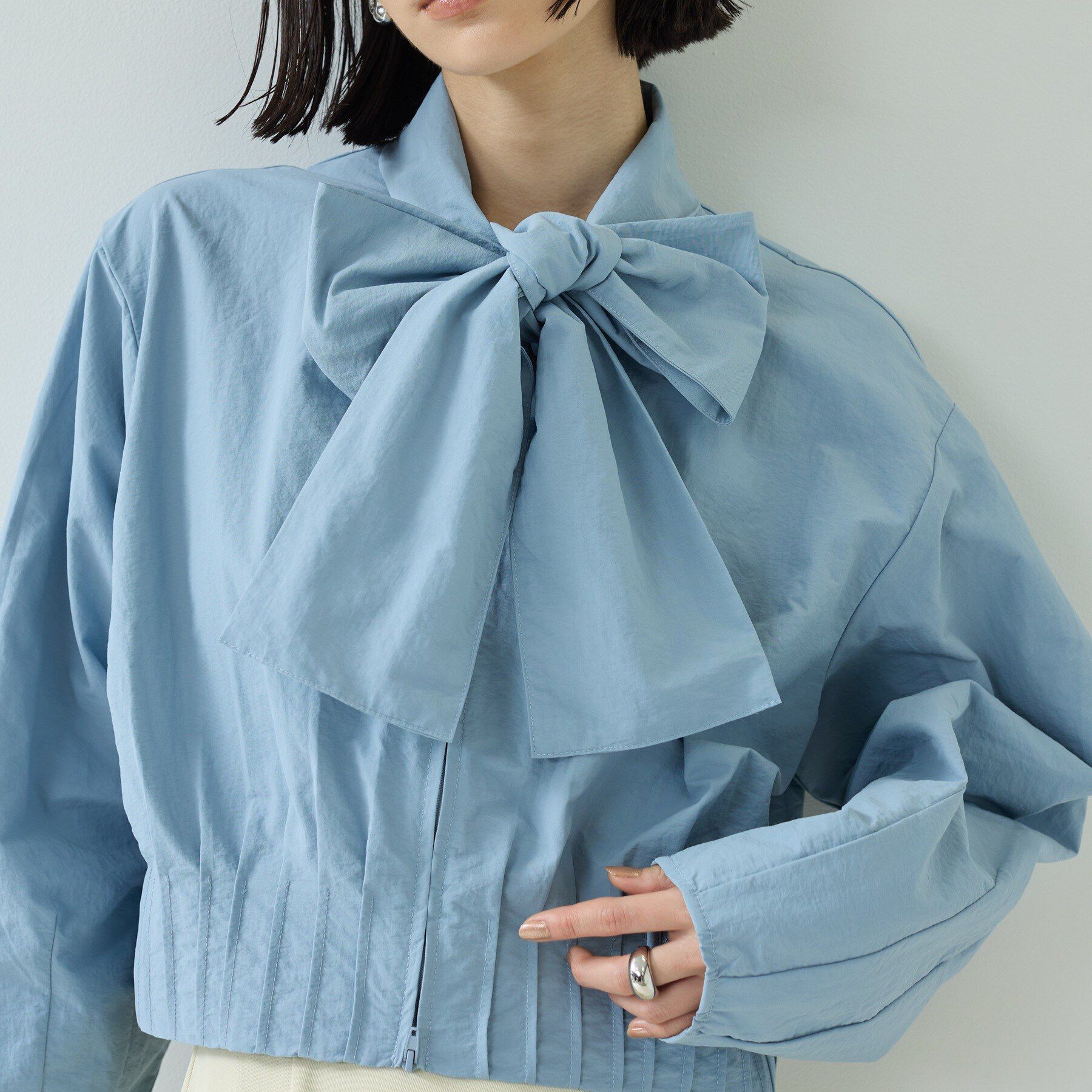 GALLEST「ボウタイシャツブルゾン」|シャツ・ブラウス|