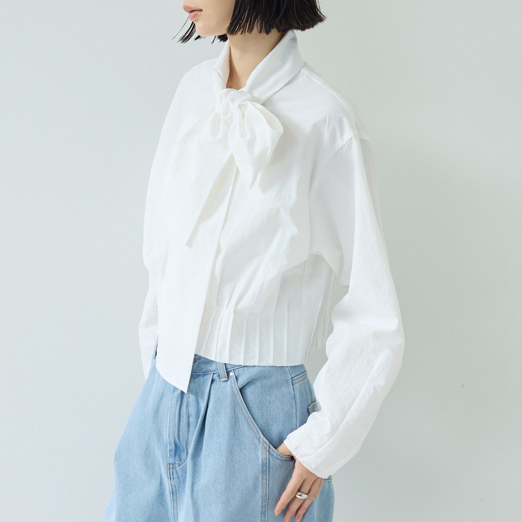GALLEST「ボウタイシャツブルゾン」|シャツ・ブラウス|