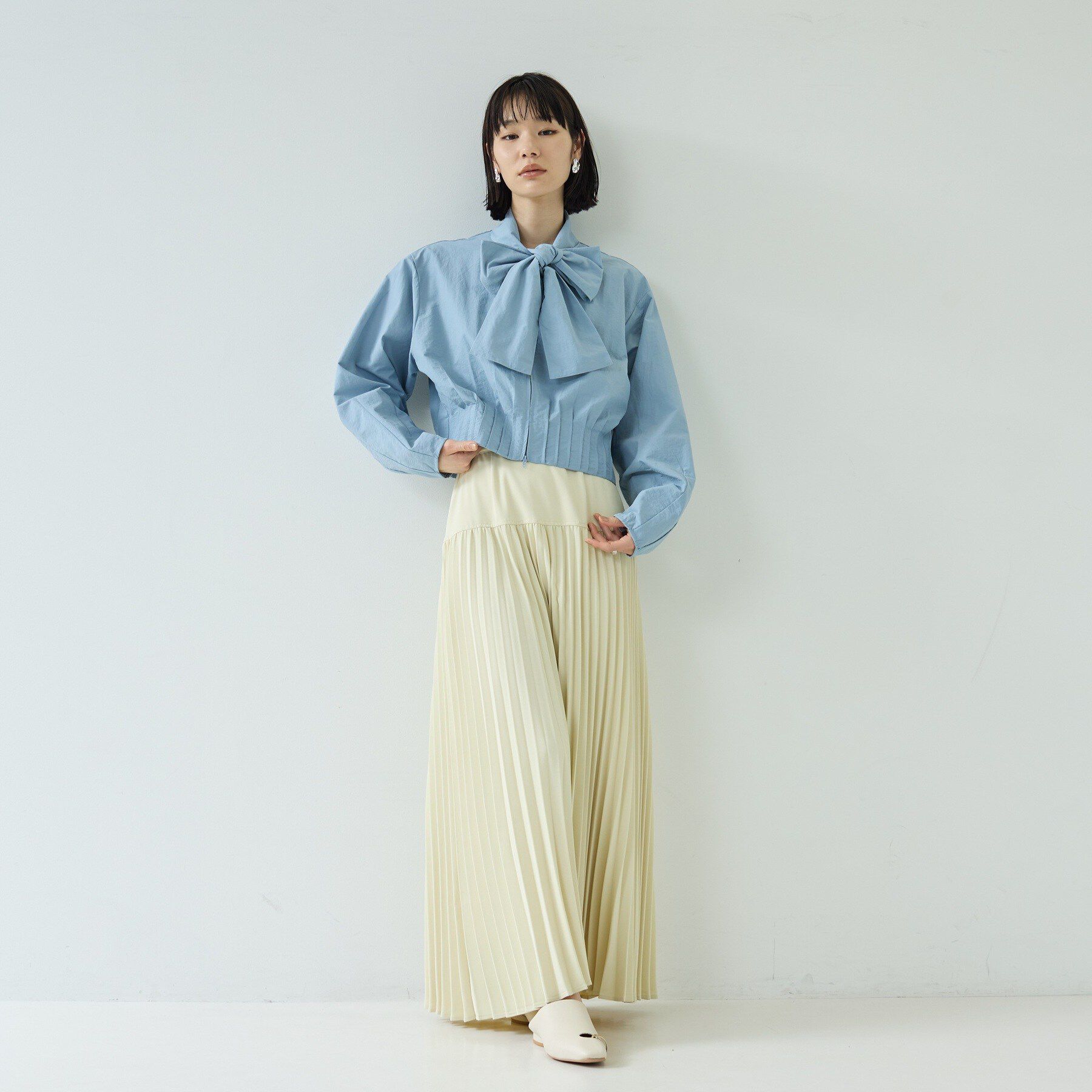 GALLEST「ボウタイシャツブルゾン」|シャツ・ブラウス|