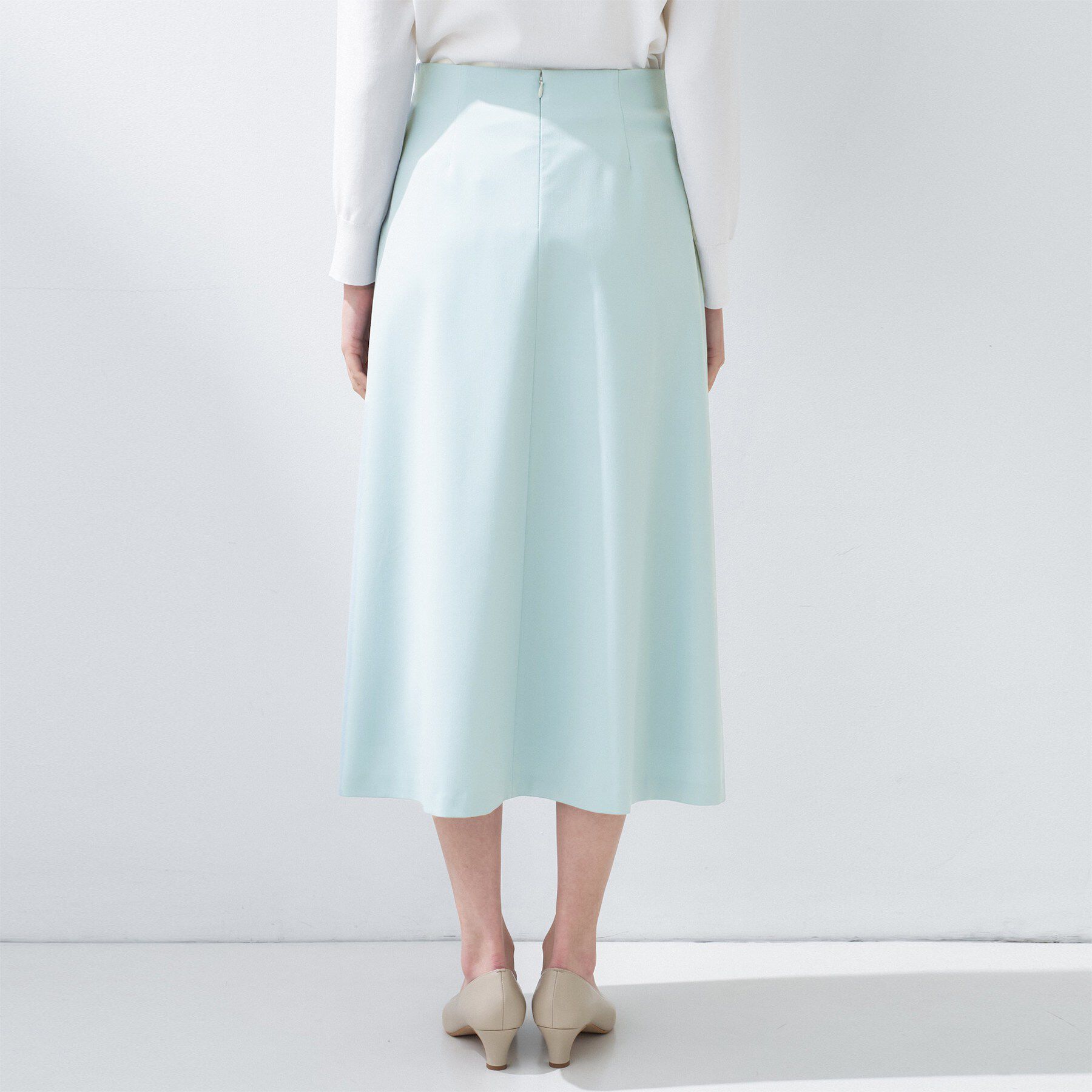 INDIVI「【洗える／UVケア】巻き風フレアスカート」|スカート|