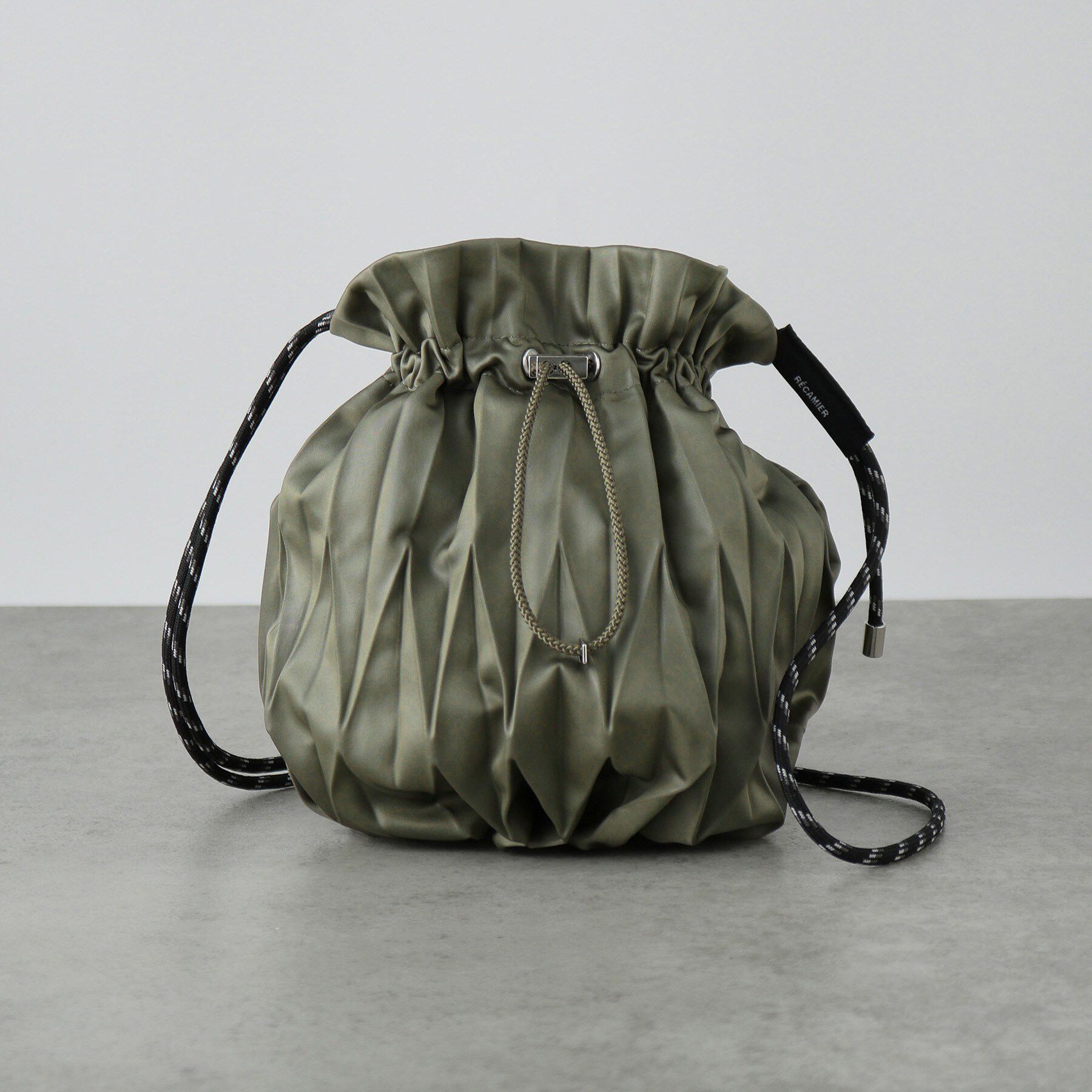 GALLEST「【RECAMIER】プリーツ巾着 middle」|ショルダー・メッセンジャー|ライトグリーン(02