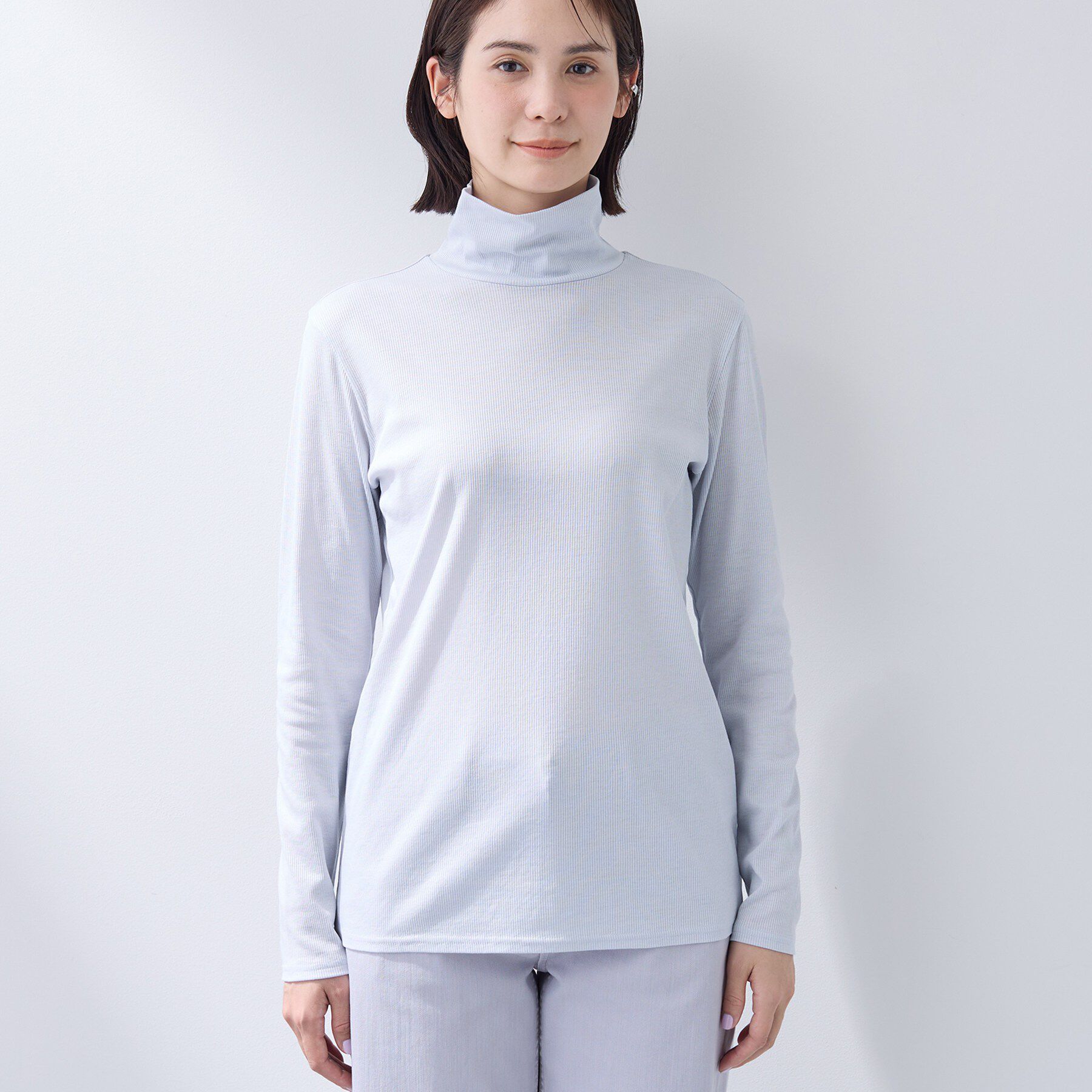 INDIVI「【インナーとして使える／通気性◎】テレコジャージトップス」|Tシャツ・カットソー|