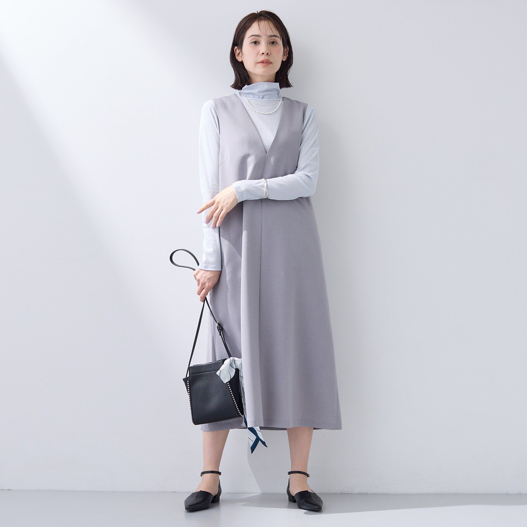 INDIVI「【インナーとして使える／通気性◎】テレコジャージトップス」|Tシャツ・カットソー|