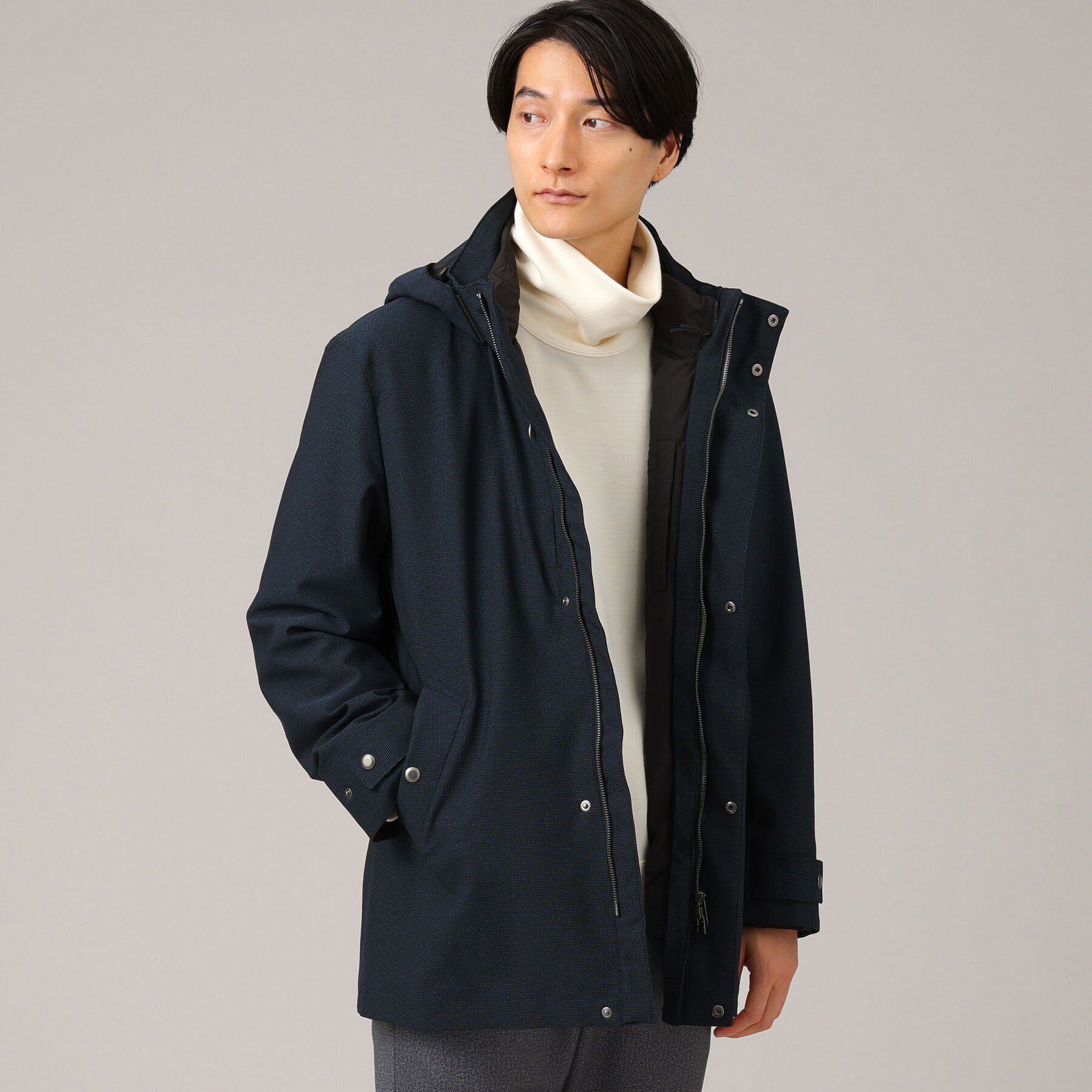 TAKEO KIKUCHI「【3WAY】LANATEC ECO(R) ダウンライナー ブルゾン」|ブルゾン・スタジャン|ネイビー(093)