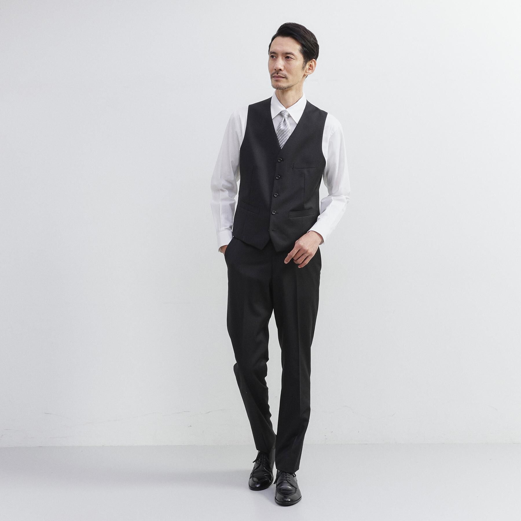 TAKEO KIKUCHI「【冠婚葬祭/3ピース対応】サージ ベスト」|スーツ|