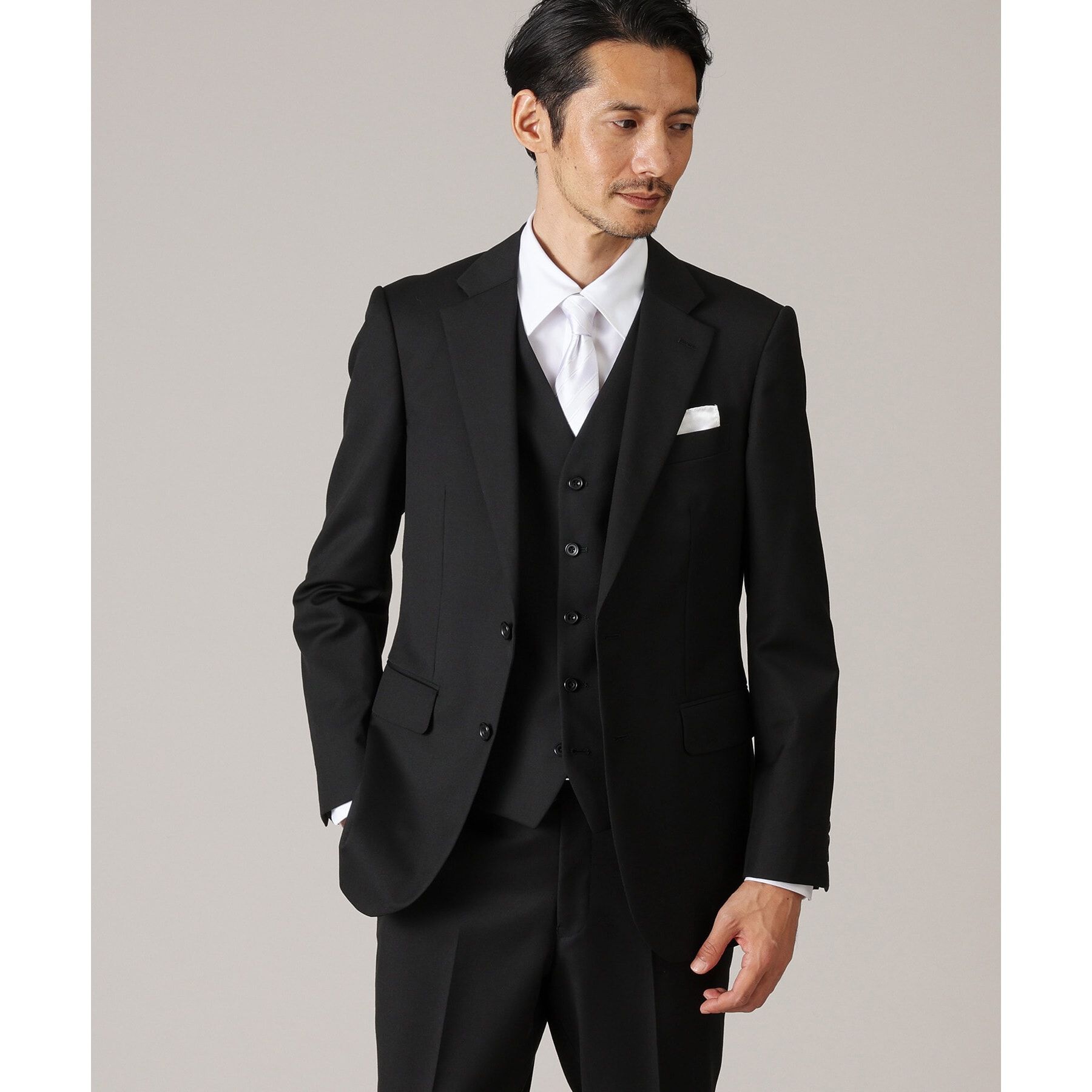 TAKEO KIKUCHI「【冠婚葬祭/3ピース対応】サージ ベスト」|スーツ|