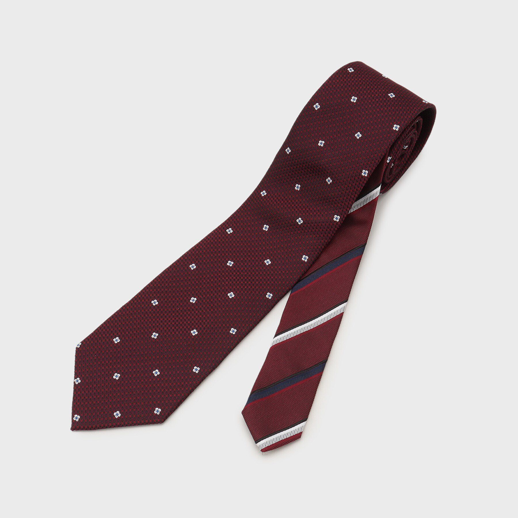 TAKEO KIKUCHI「フラワードットネクタイ＆タイバー カラーBOXセット」|ネクタイ・蝶ネクタイ|