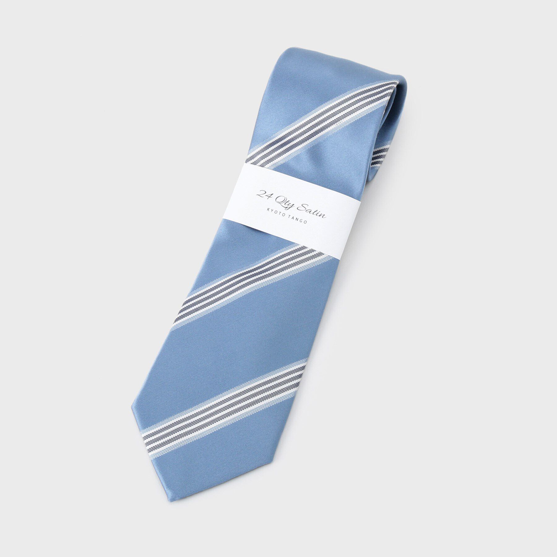 TAKEO KIKUCHI「【Made in JAPAN】24Qty Satin シルクネクタイ」|ネクタイ・蝶ネクタイ|ブルー(391)