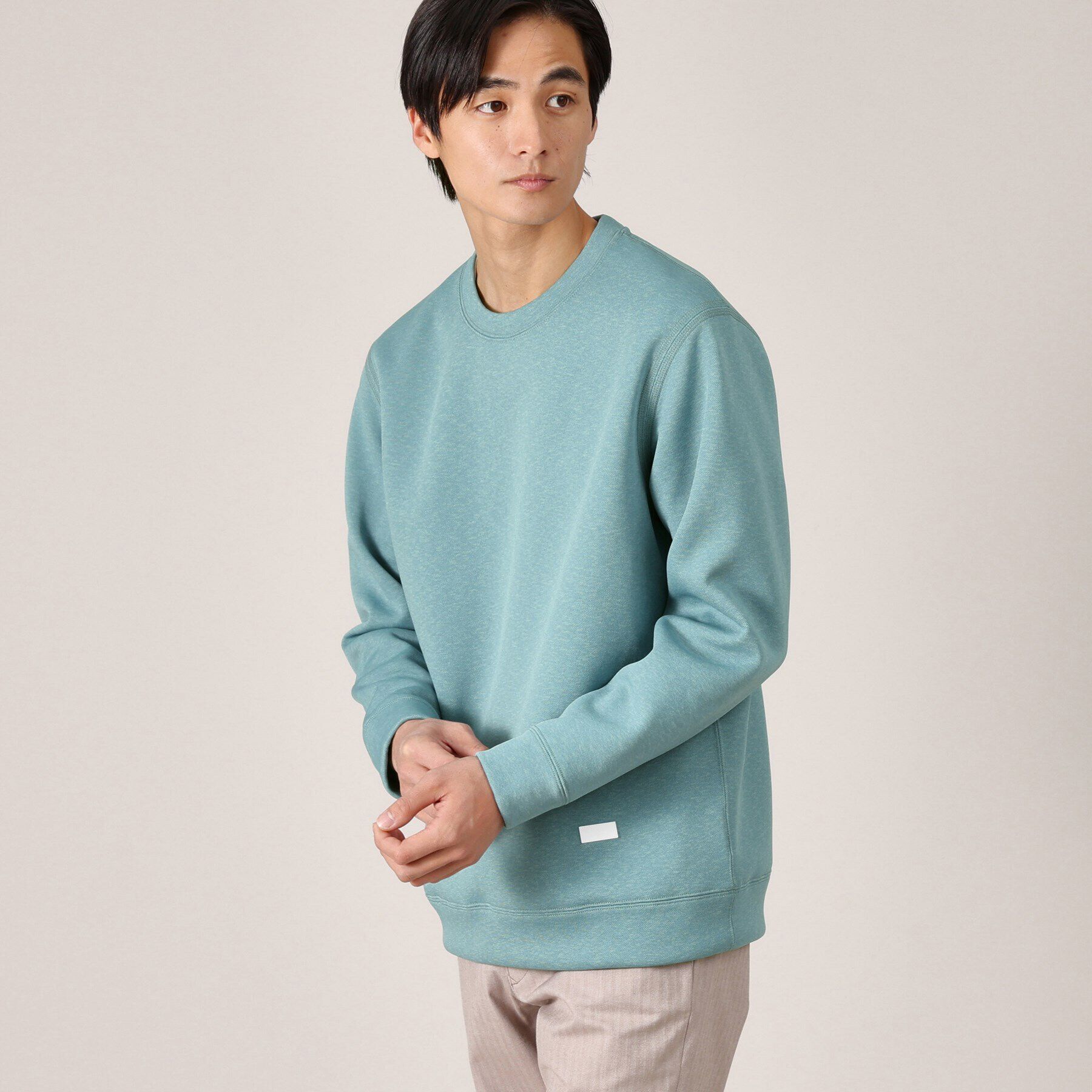 TAKEO KIKUCHI「ハニカムダンボール スウェット プルオーバー」|パーカー|ブルーグリーン(09