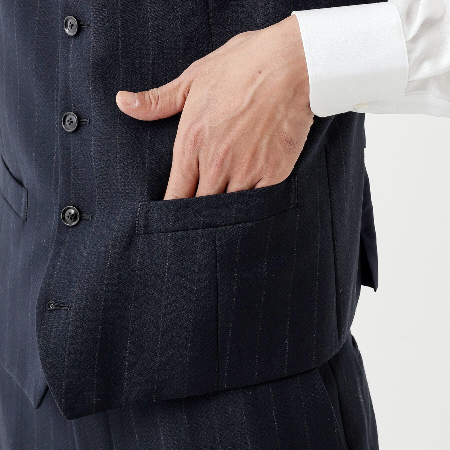 TAKEO KIKUCHI「【THE FLAGSHIP】矢絣 ストライプ べスト」|スーツ|