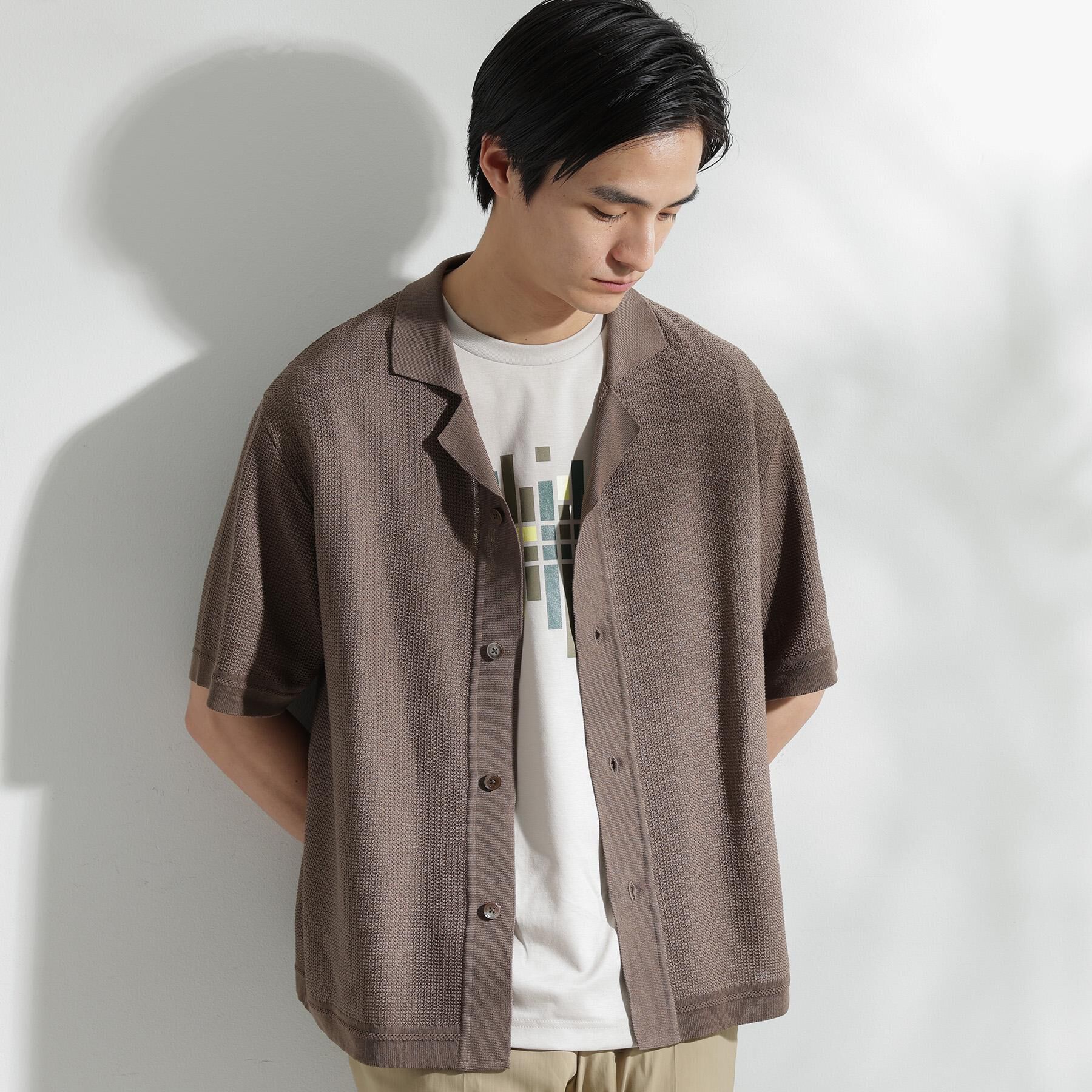 TAKEO KIKUCHI「ニットシャツ カーディガン」|カーディガン|