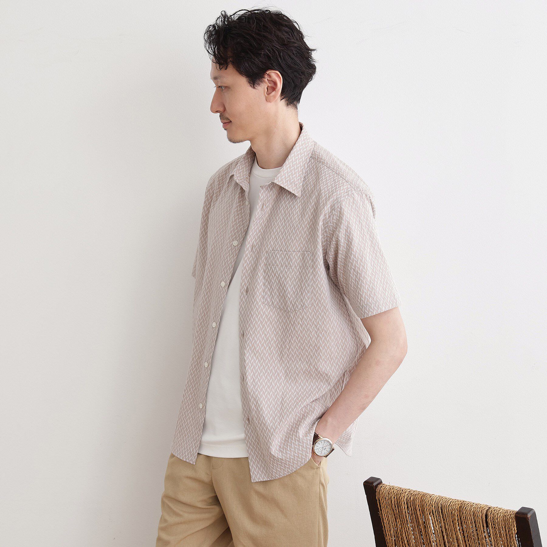 TAKEO KIKUCHI「【播州織り】ドビーストレッチシャツ」|シャツ・ブラウス|