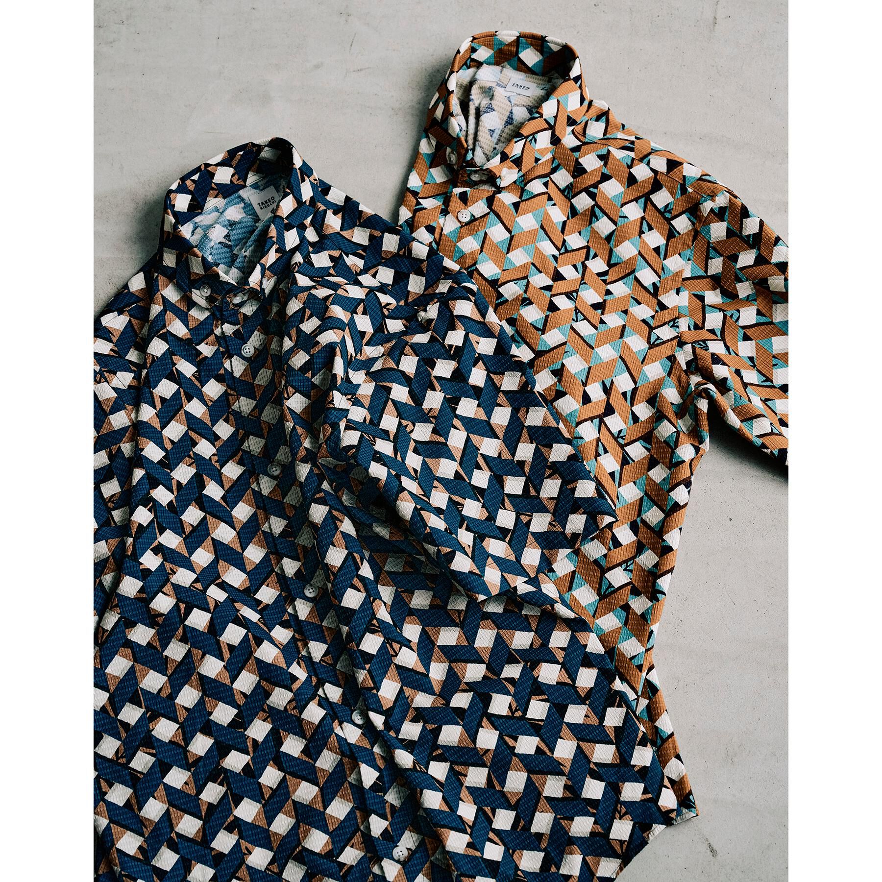 TAKEO KIKUCHI「【COOL CITY WEAR】籠目アート柄 サッカーシャツ /通気性」|シャツ・ブラウス|