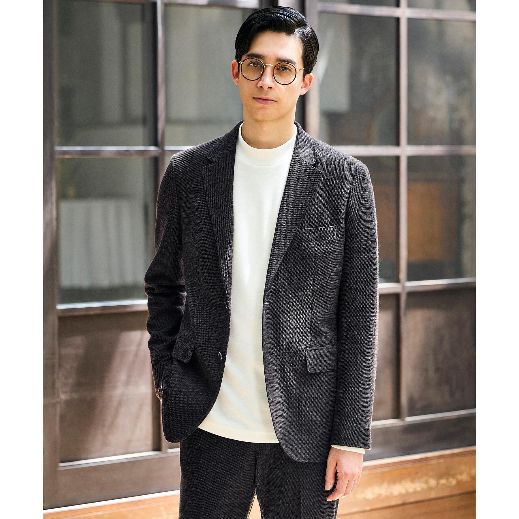 TAKEO KIKUCHI「【Sサイズ～】ラッセルメッシュ ジャケット」|テーラードジャケット|チャコールグレー(0