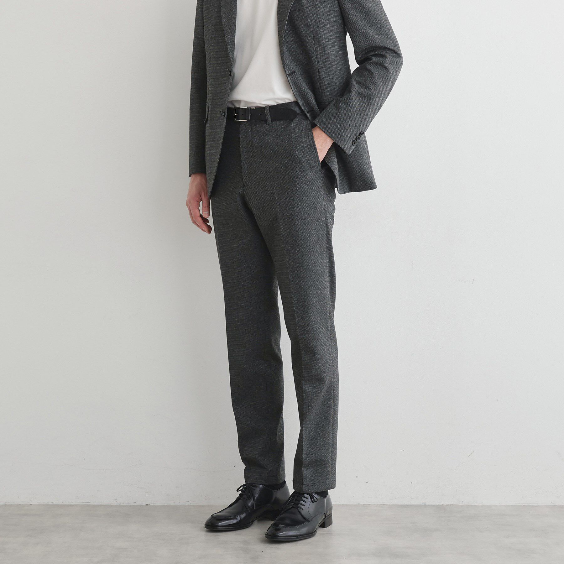 TAKEO KIKUCHI「【None Of Stress】アクティブジャージ 千鳥 パンツ」|その他|ブラック(419)