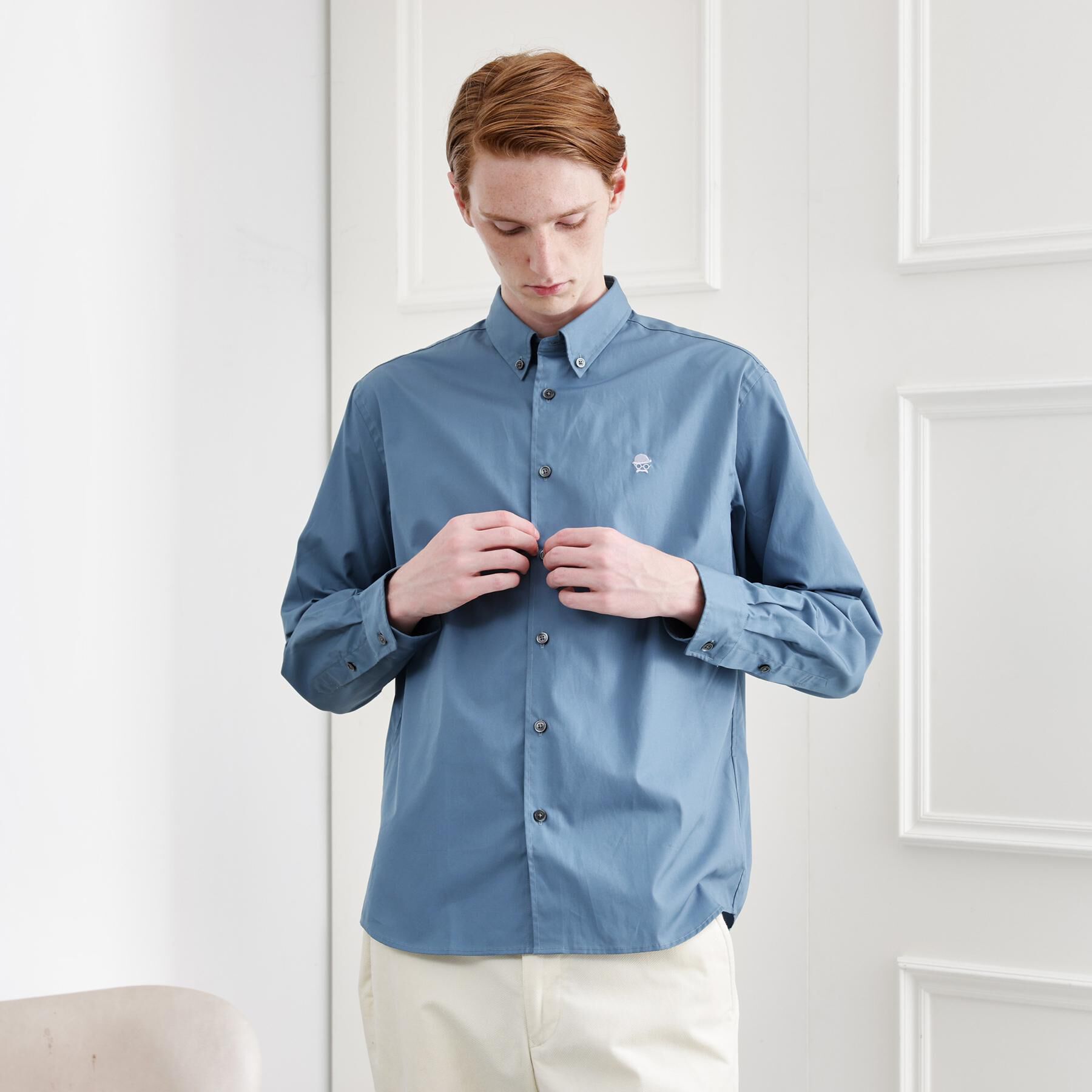 TAKEO KIKUCHI「【LIMITED】ワンポイント刺繍ボタンダウンシャツ」|シャツ・ブラウス|グリーン(024)