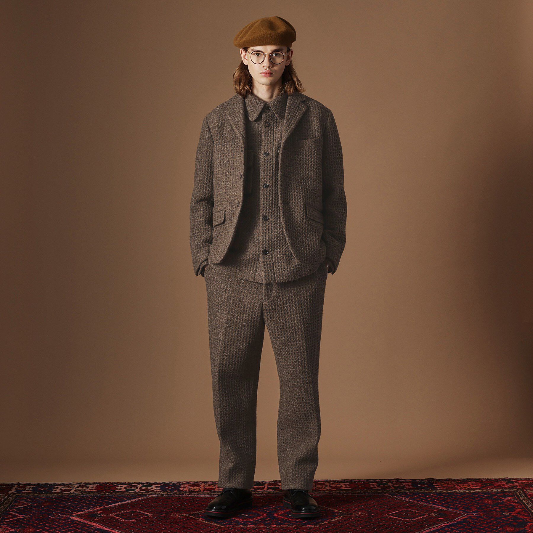 40CARATS&525「【Sサイズ～】ウール混ワッフルジャケット」|テーラードジャケット|