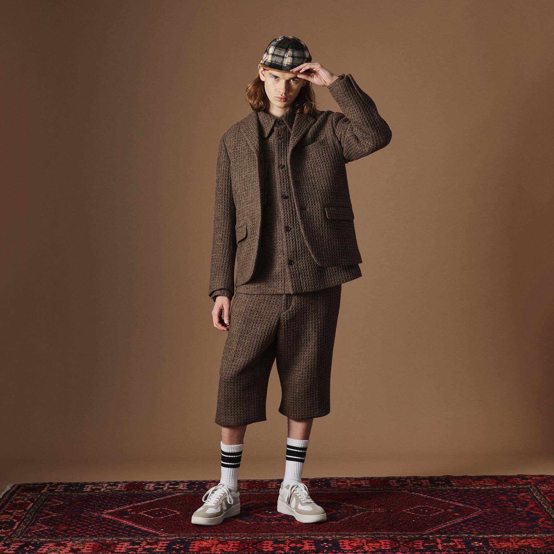 40CARATS&525「【Sサイズ～】ウール混ワッフルジャケット」|テーラードジャケット|