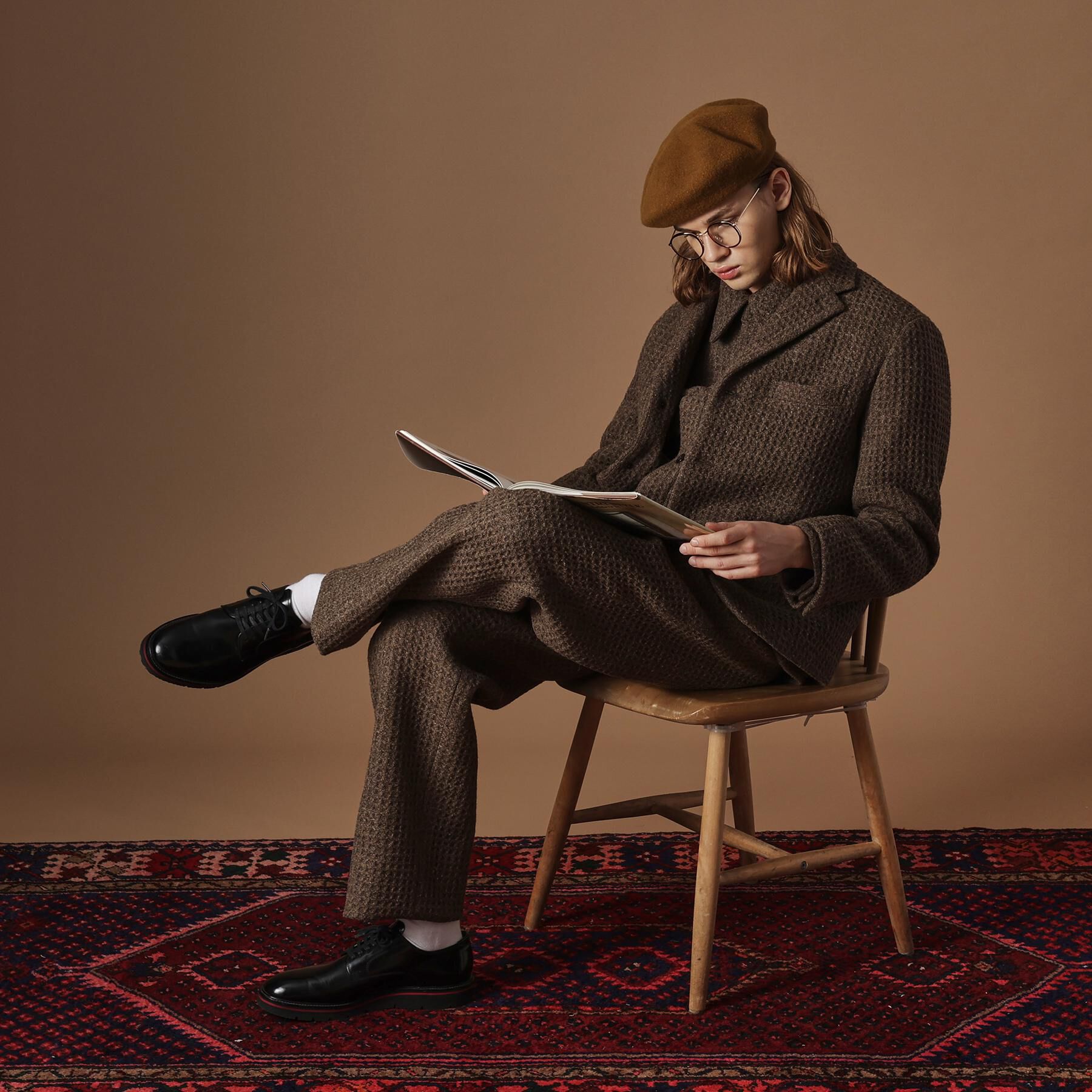 40CARATS&525「【Sサイズ～】ウール混ワッフルジャケット」|テーラードジャケット|