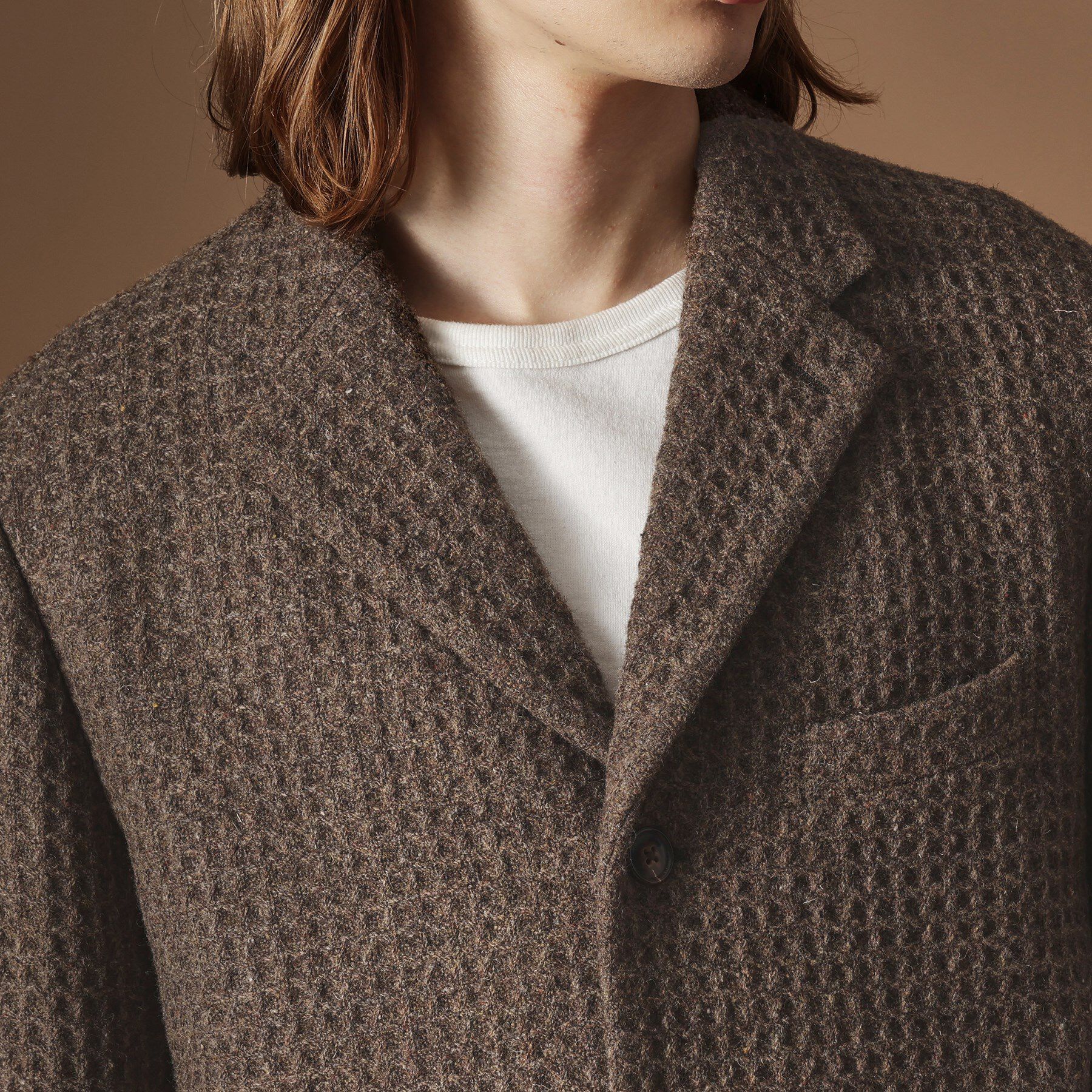 40CARATS&525「【Sサイズ～】ウール混ワッフルジャケット」|テーラードジャケット|