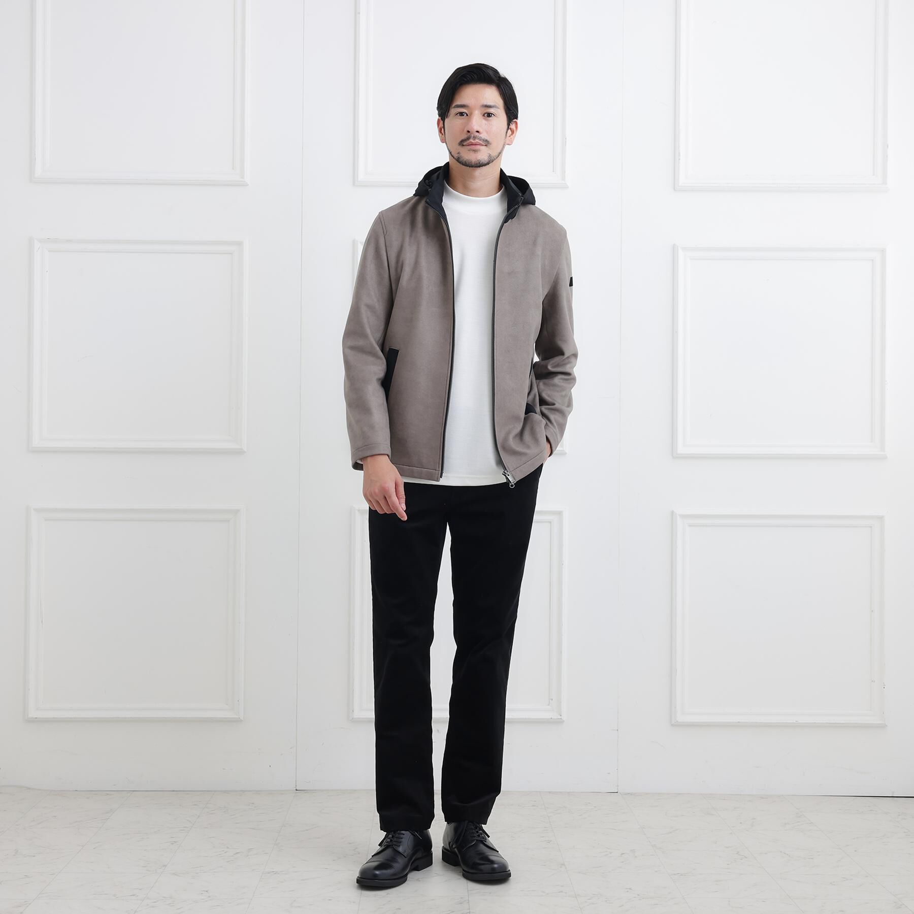 TAKEO KIKUCHI「【JUST ONE LAYER】ダウンファブリック ジップアップ フード ブルゾン」|ブルゾン・スタジャン|