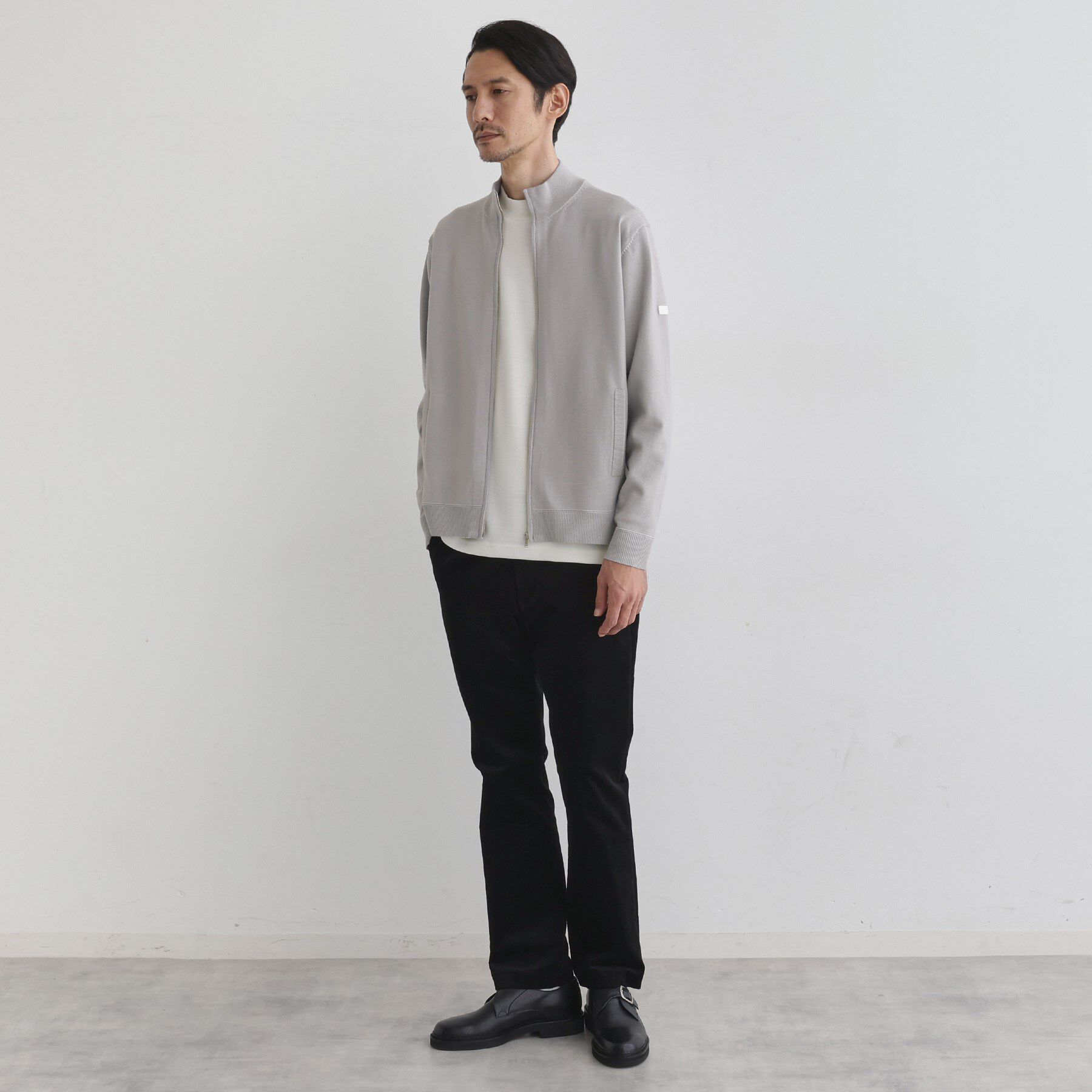 TAKEO KIKUCHI「アンチピリング ジップアップ ニット」|ニット・セーター|