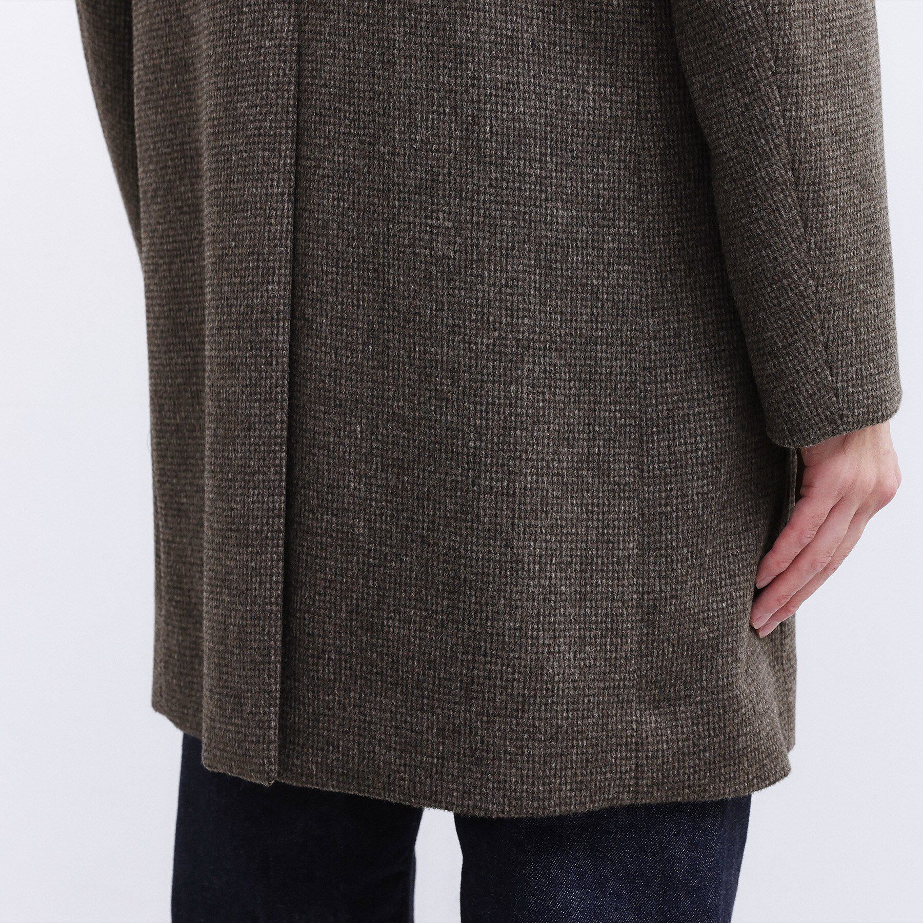 TAKEO KIKUCHI「カシミヤブレンド ビーバー調ピンヘッドスタンドカラーコート」|その他|