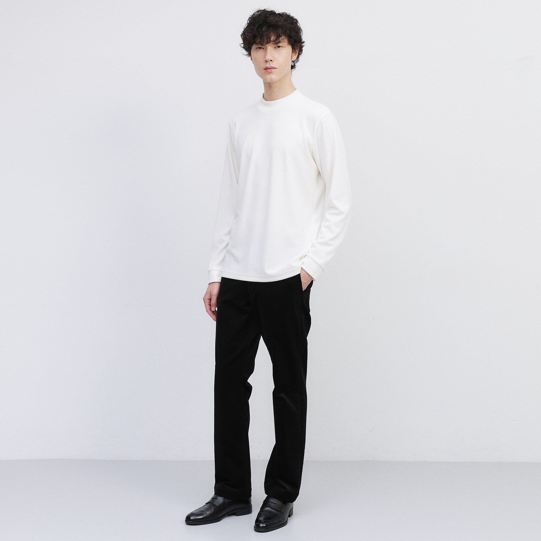 TAKEO KIKUCHI「ウール混 モックネック プルオーバー」|Tシャツ・カットソー|