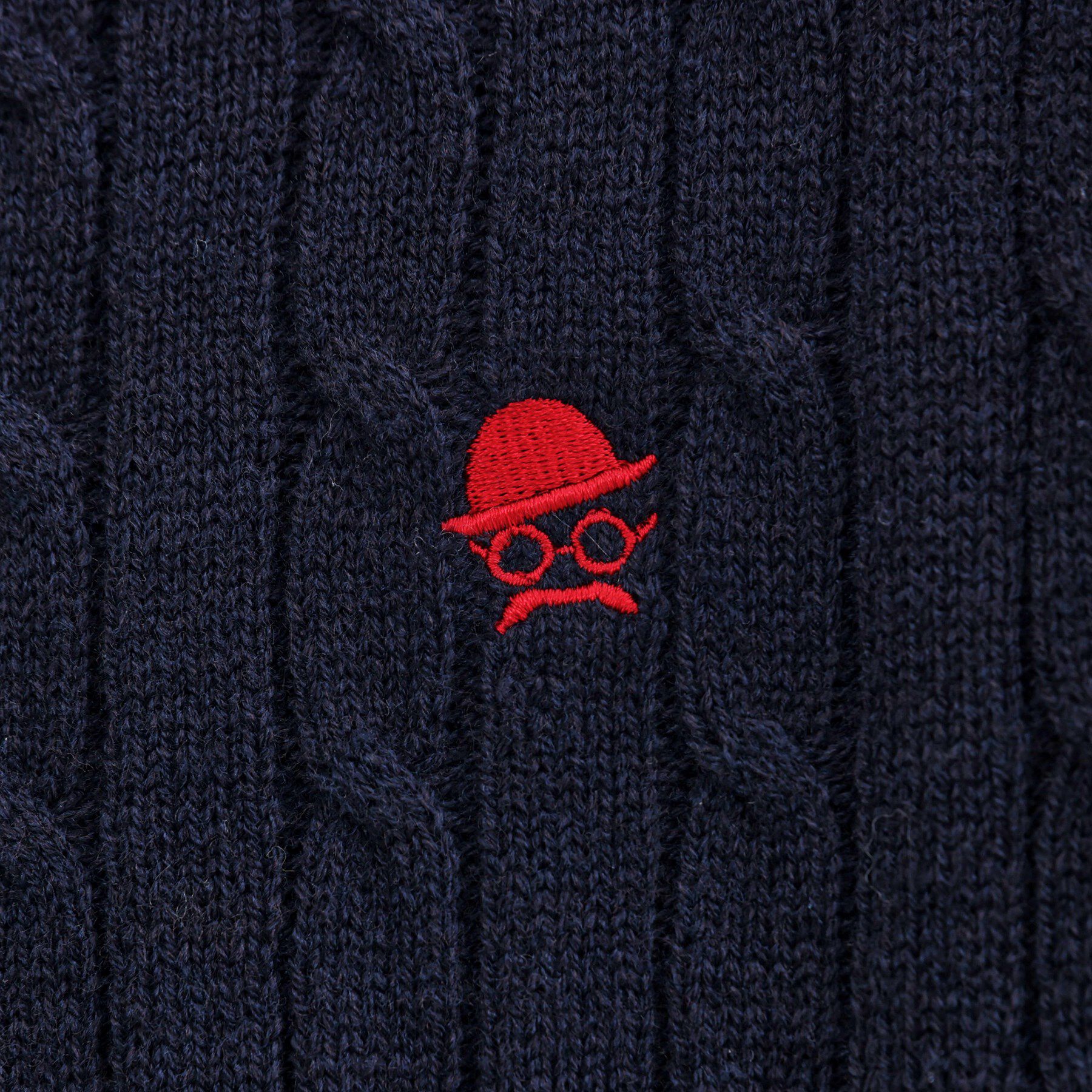 TAKEO KIKUCHI「【LIMITED】ワンポイント刺繍ケーブルニット」|ニット・セーター|