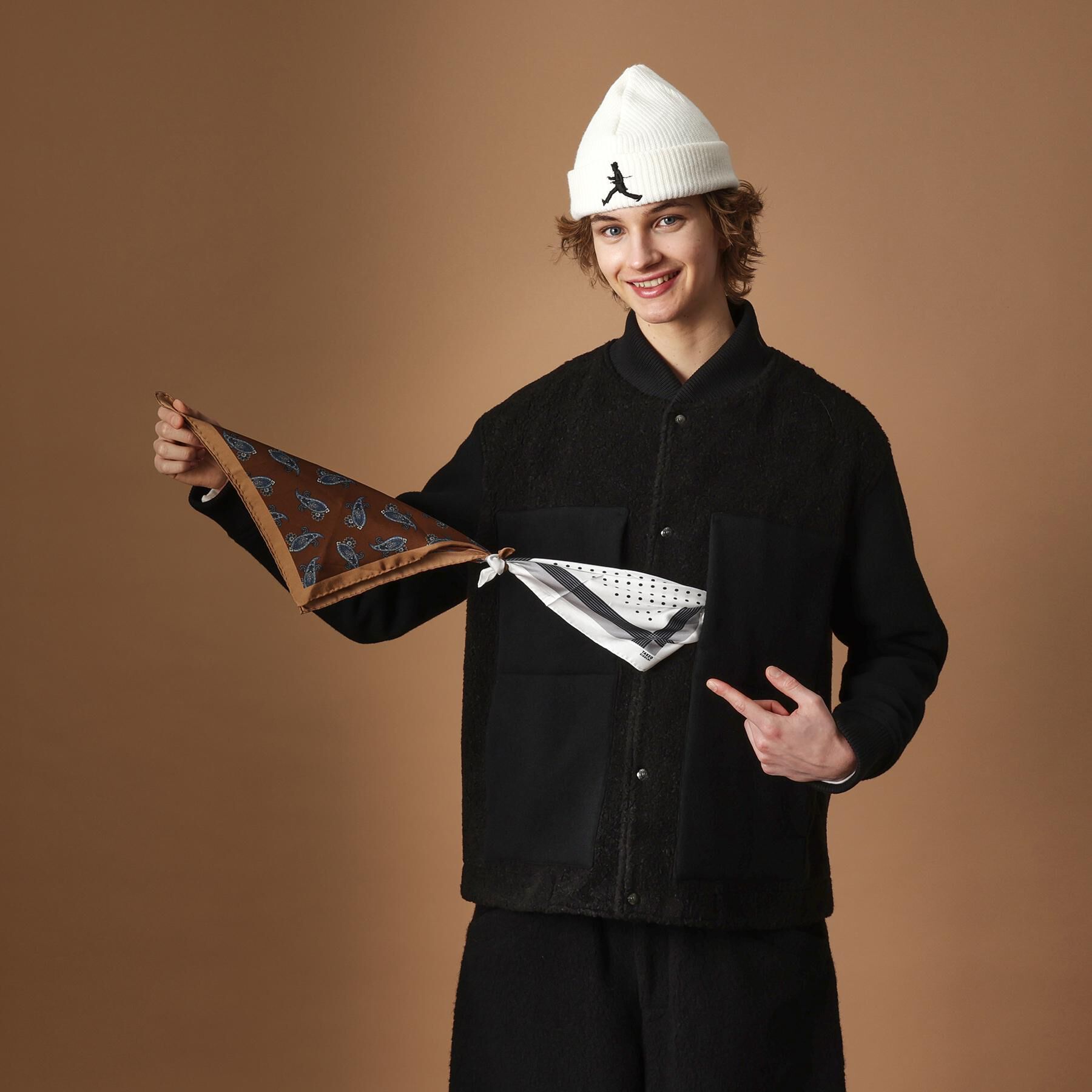 40CARATS&525「2重織りモッサボアパイル コンビブルゾン」|ブルゾン・スタジャン|