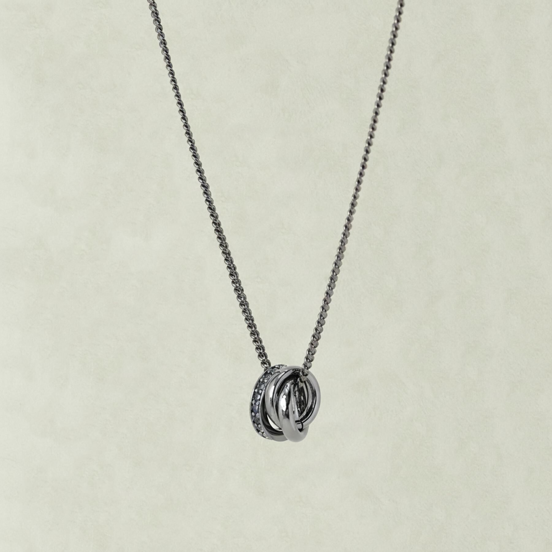 TAKEO KIKUCHI「トリプルチェーンネックレス」|ネックレス|ブラックシルバー(0