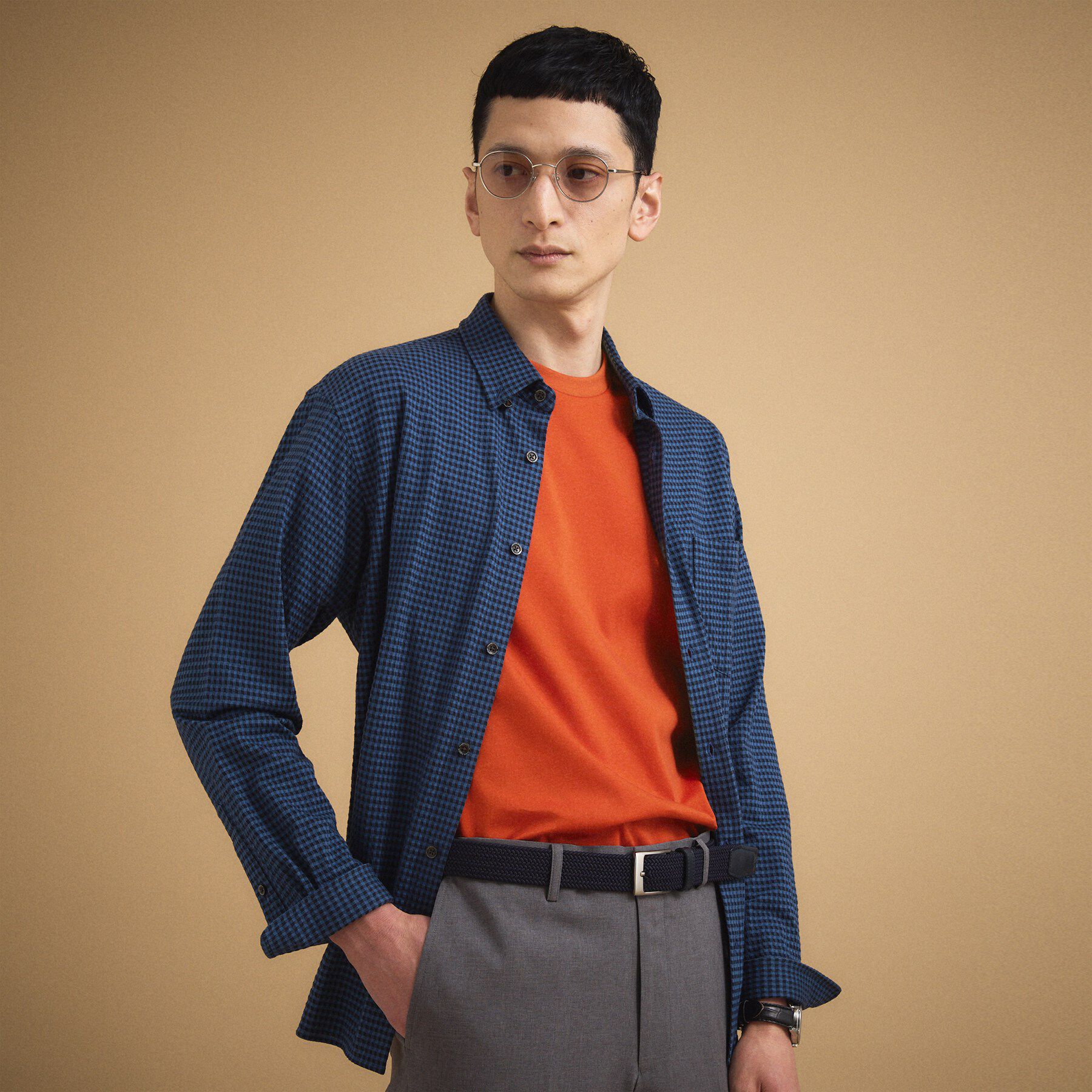 TAKEO KIKUCHI「ワンストローク刺繍 半袖 Tシャツ」|Tシャツ・カットソー|