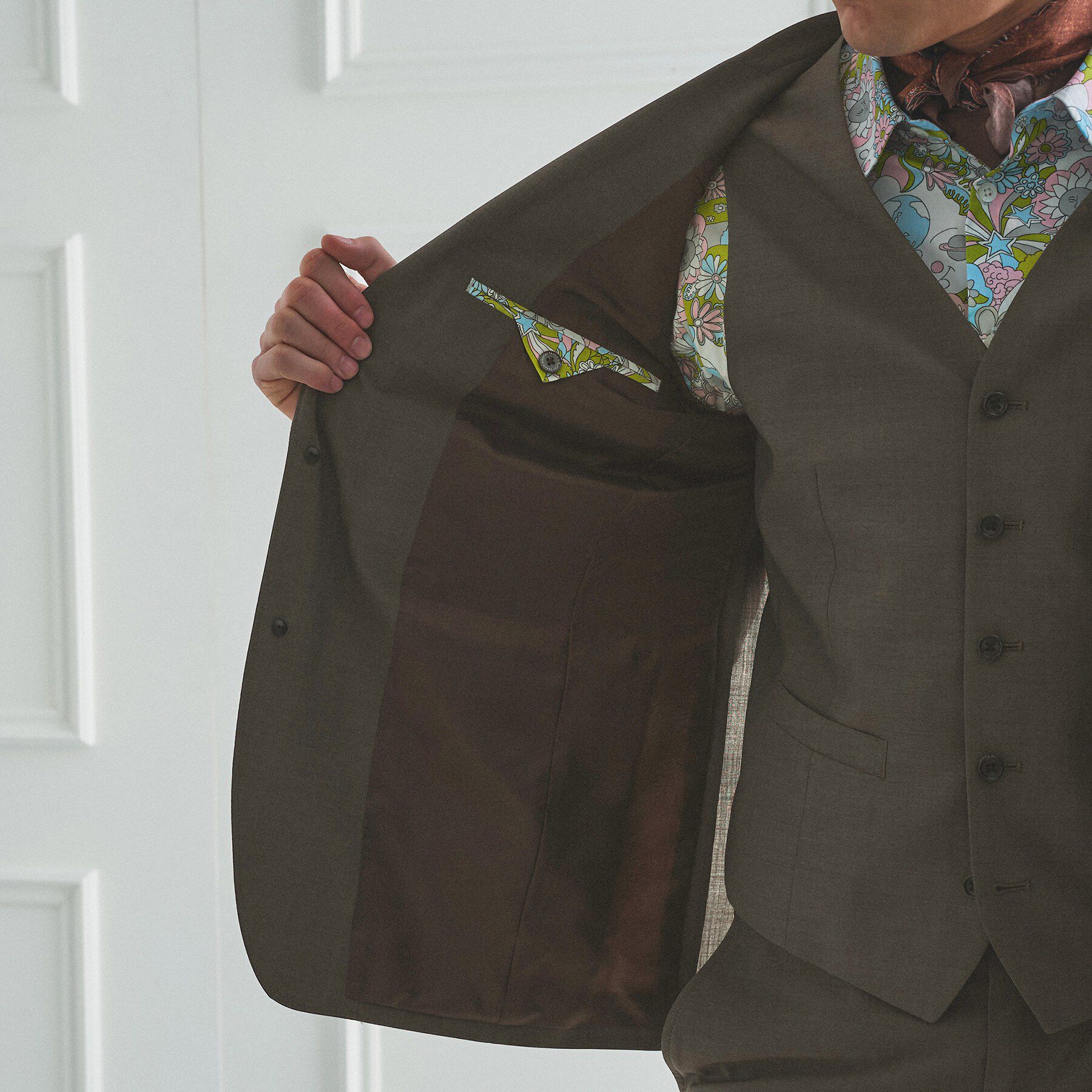 TAKEO KIKUCHI「【BOWLER HAT LABEL】TWトロピカルシャンブレー JAZZジャケット」|テーラードジャケット|