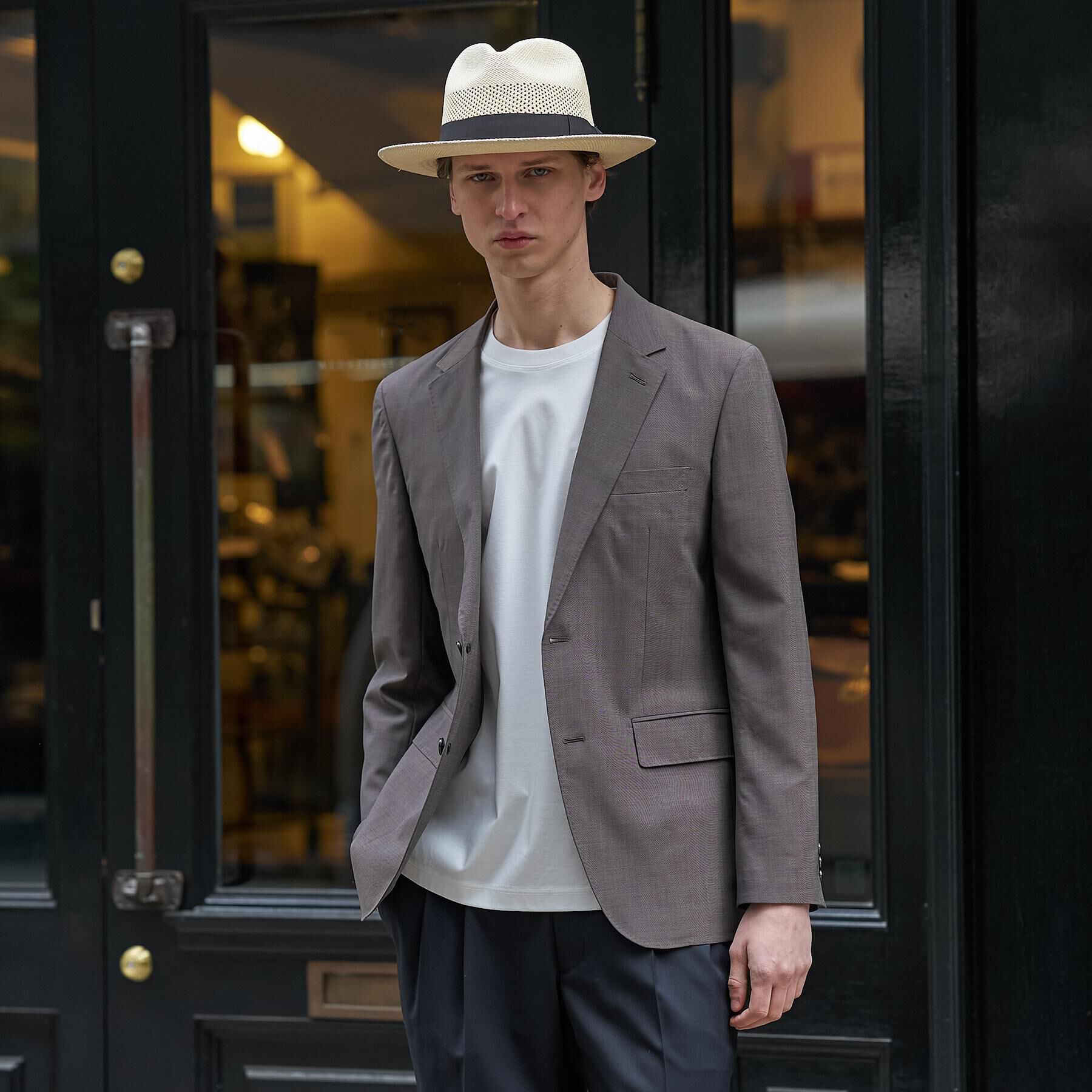 TAKEO KIKUCHI「【BOWLER HAT LABEL】TWトロピカルシャンブレー JAZZジャケット」|テーラードジャケット|