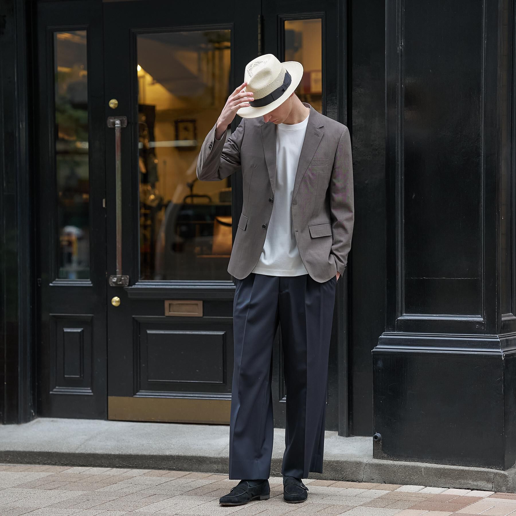 TAKEO KIKUCHI「【BOWLER HAT LABEL】TWトロピカルシャンブレー JAZZジャケット」|テーラードジャケット|