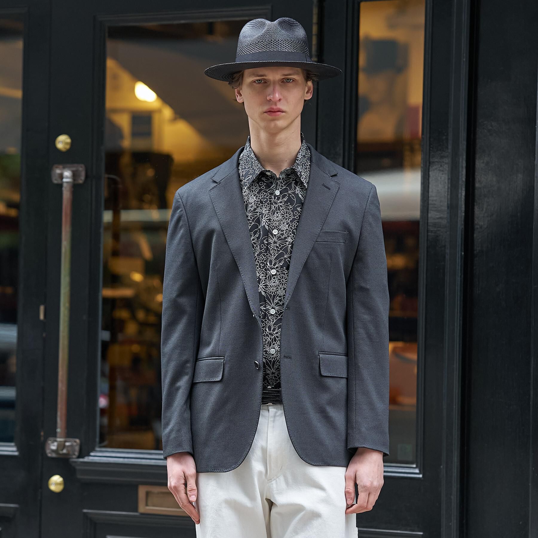 TAKEO KIKUCHI「【BOWLER HAT LABEL】ピンヘッドジャージ ジャケット」|テーラードジャケット|