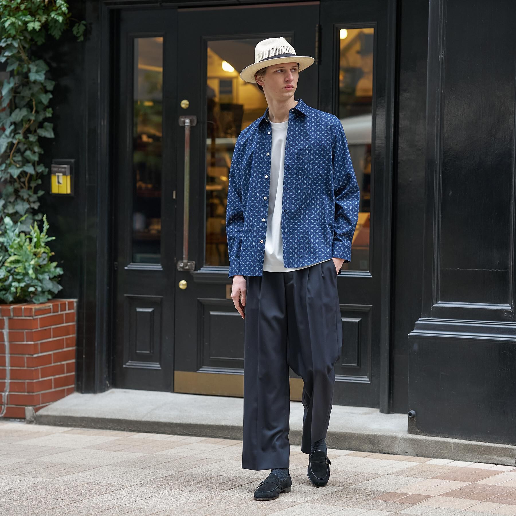 TAKEO KIKUCHI「【BOWLER HAT LABEL】小紋ペイズリープリント 長袖シャツ」|シャツ・ブラウス|