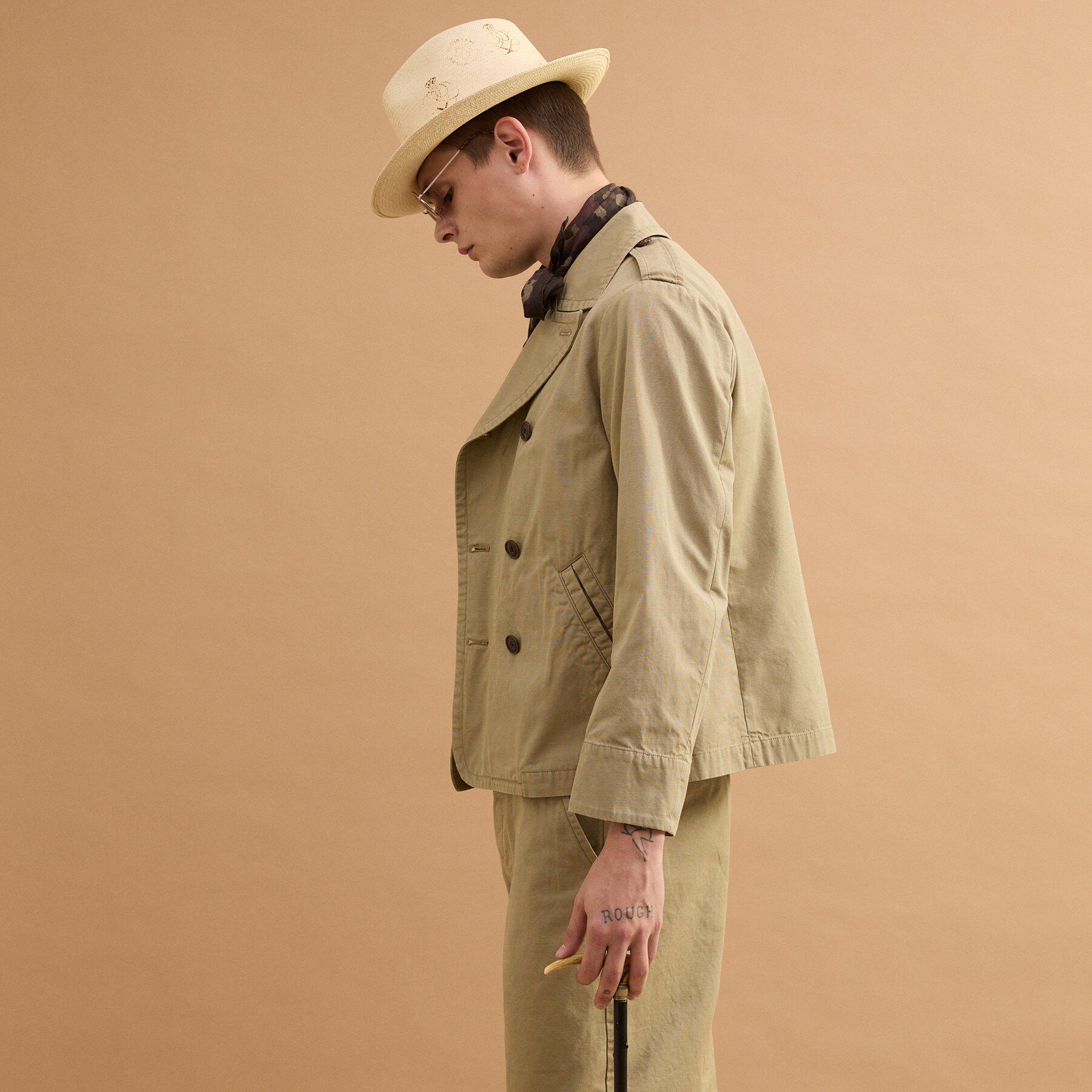 40CARATS&525「ミリタリークロスPコート」|ブルゾン・スタジャン|