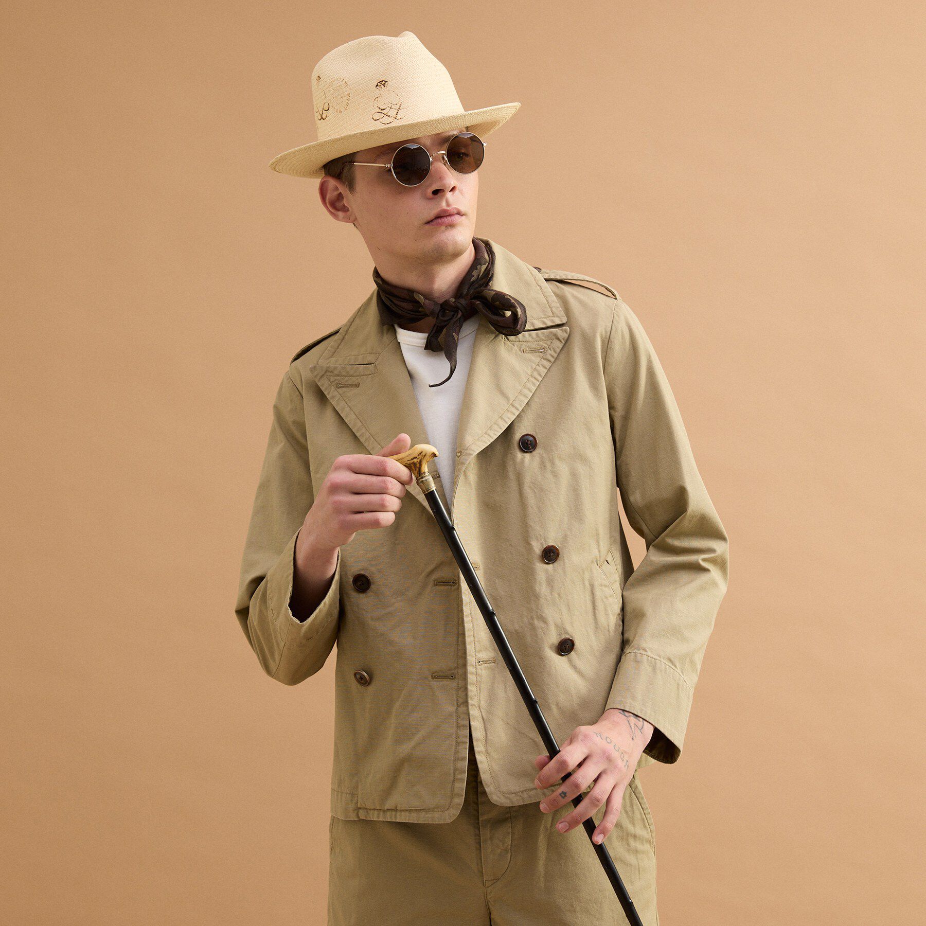 40CARATS&525「ミリタリークロスPコート」|ブルゾン・スタジャン|