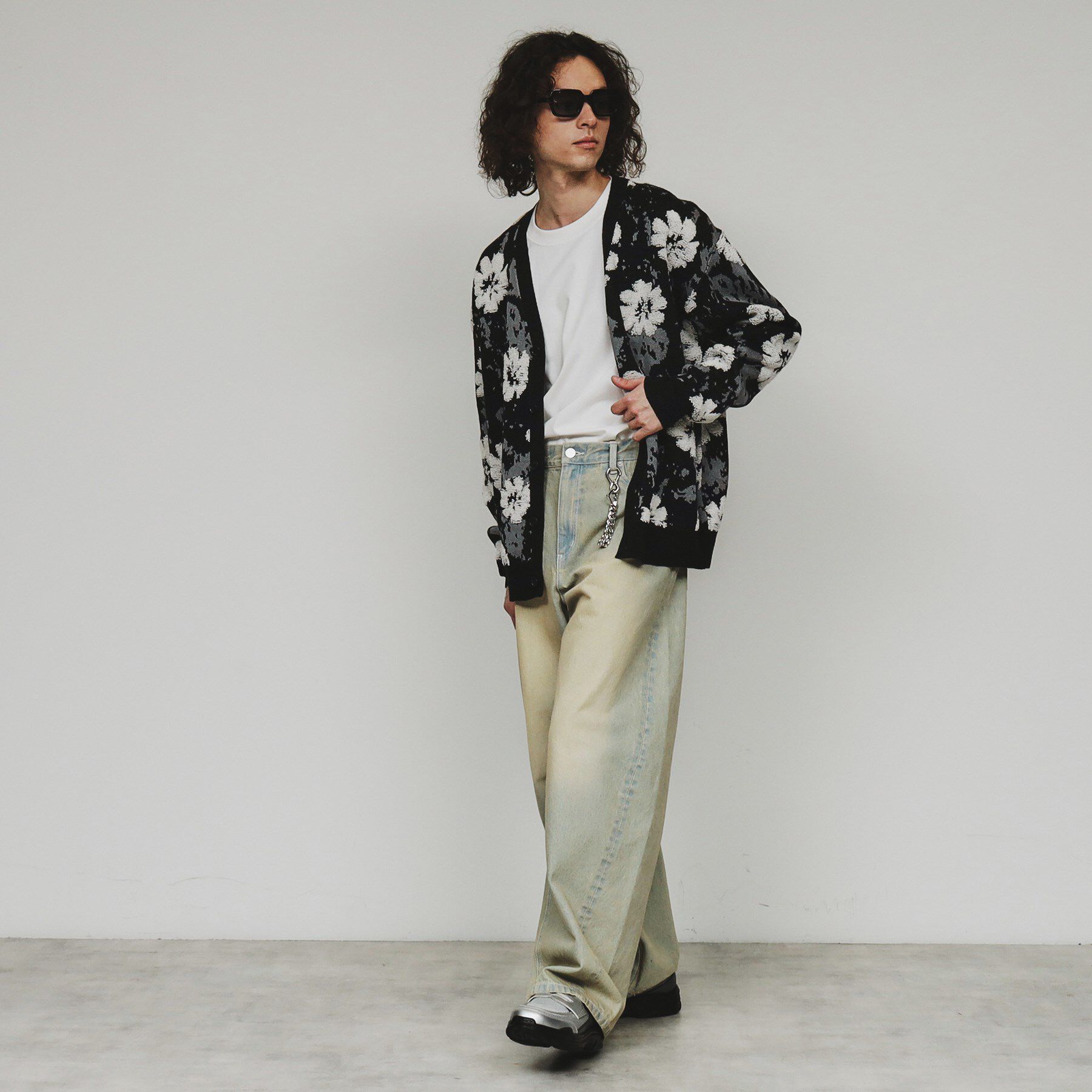 tk.TAKEO KIKUCHI「フラワージャカードカーディガン」|カーディガン|