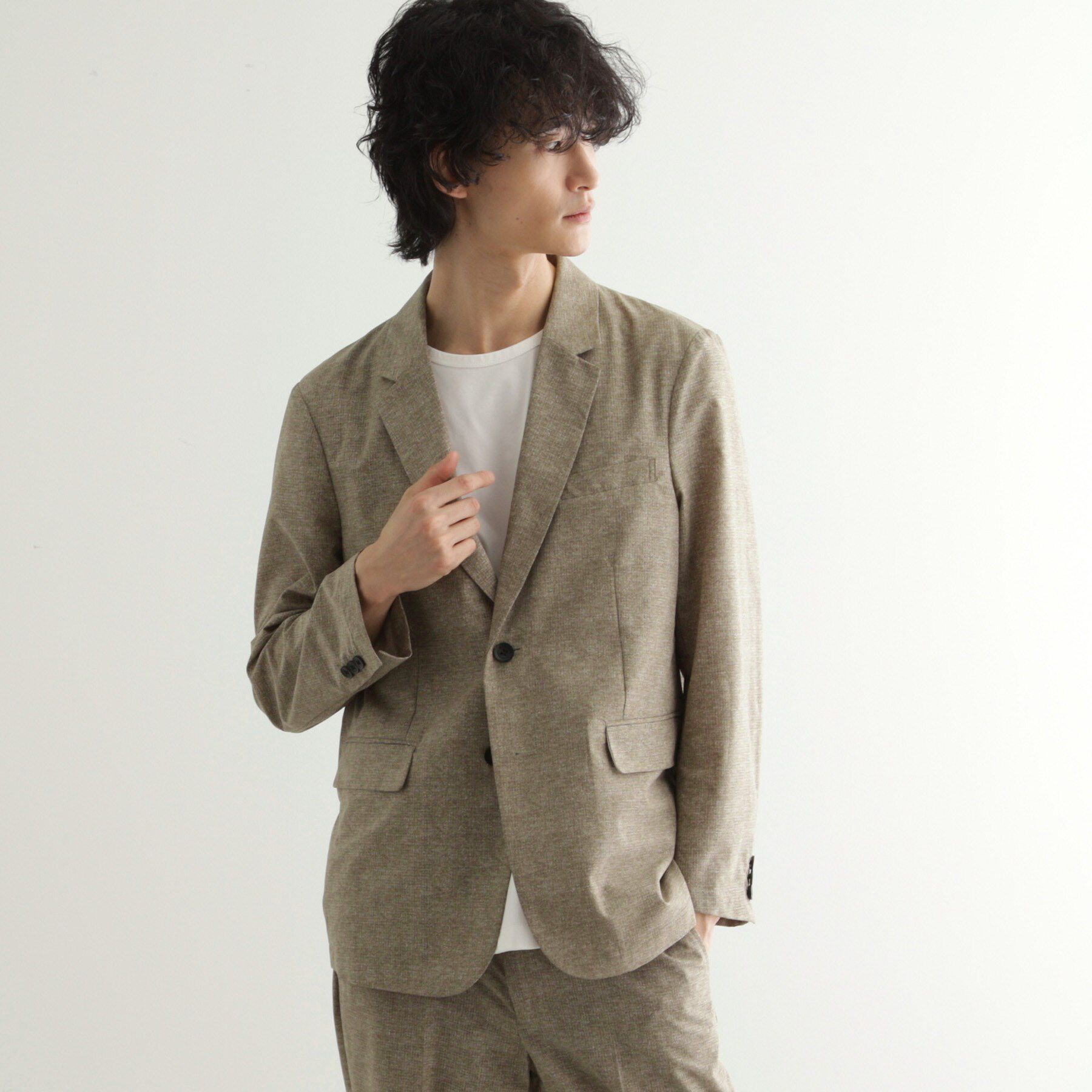 tk.TAKEO KIKUCHI「【洗える／通気性】COOL DOTS(R)テーラードジャケット（セットアップ対応）」|テーラードジャケット|