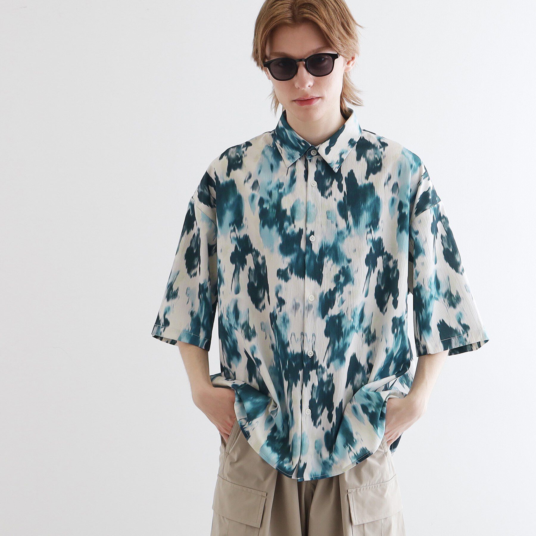 tk.TAKEO KIKUCHI「楊柳ブラープリントシャツ」|シャツ・ブラウス|