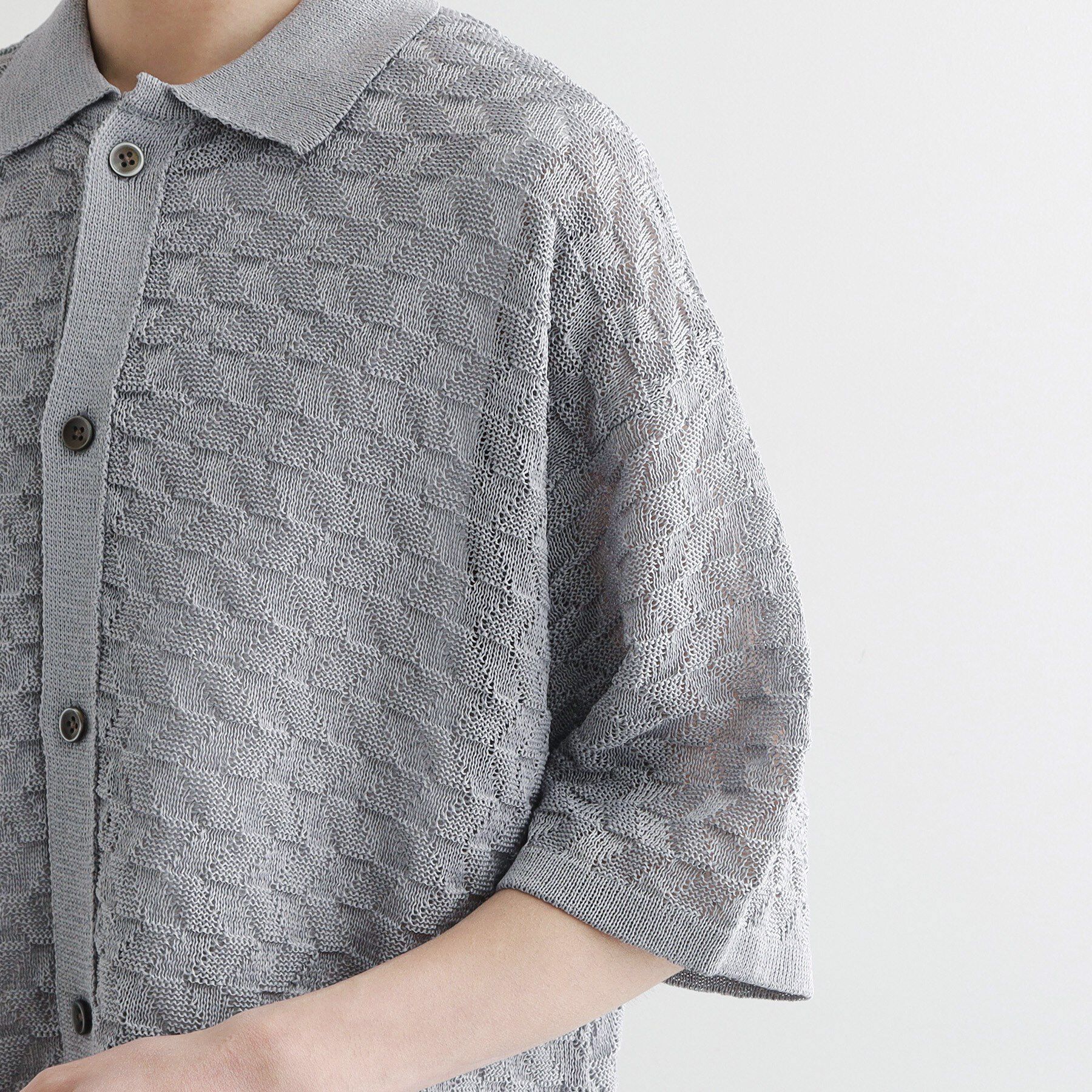 tk.TAKEO KIKUCHI「ニットポロカーディガン」|カーディガン|