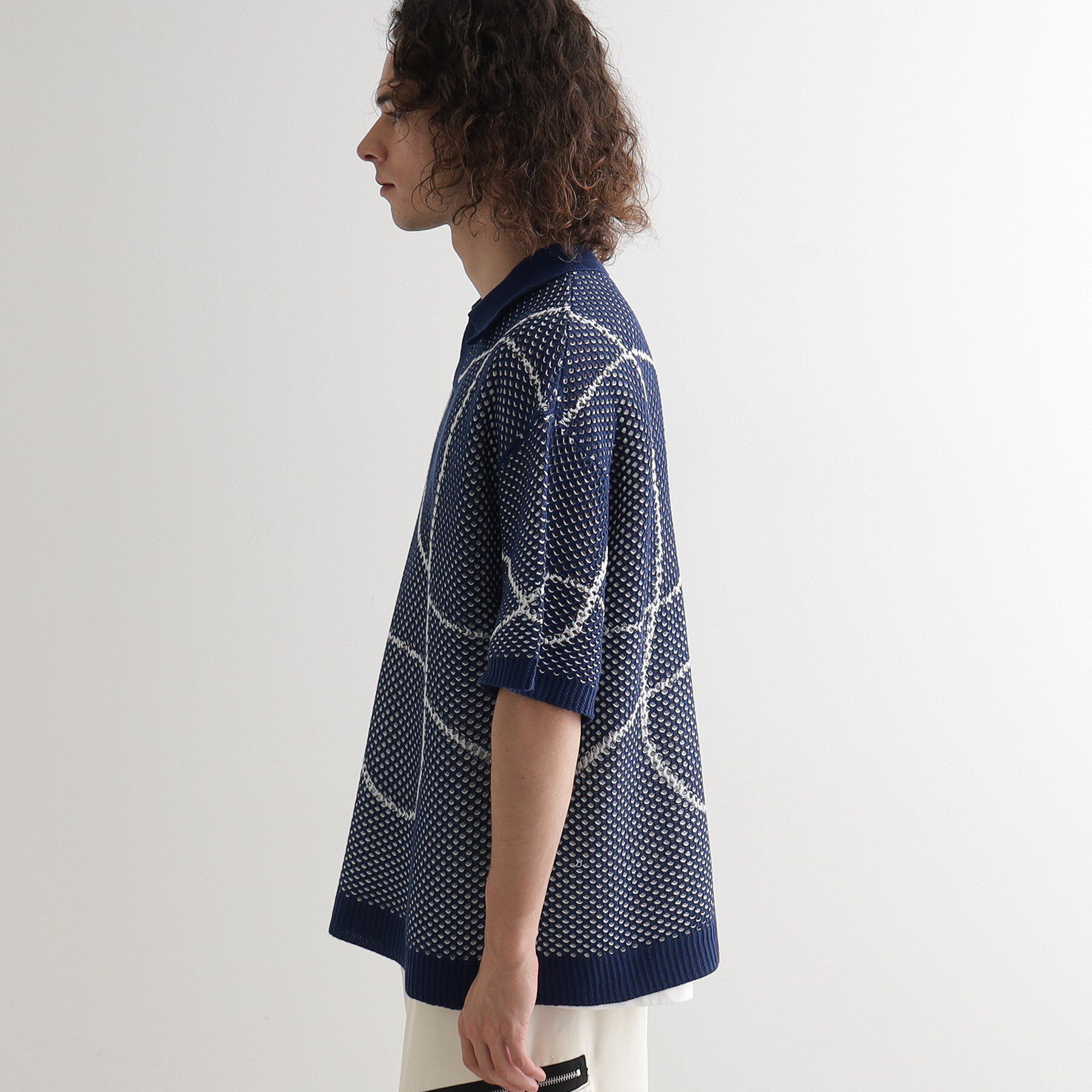 tk.TAKEO KIKUCHI「ラインアートニットポロ」|ニット・セーター|